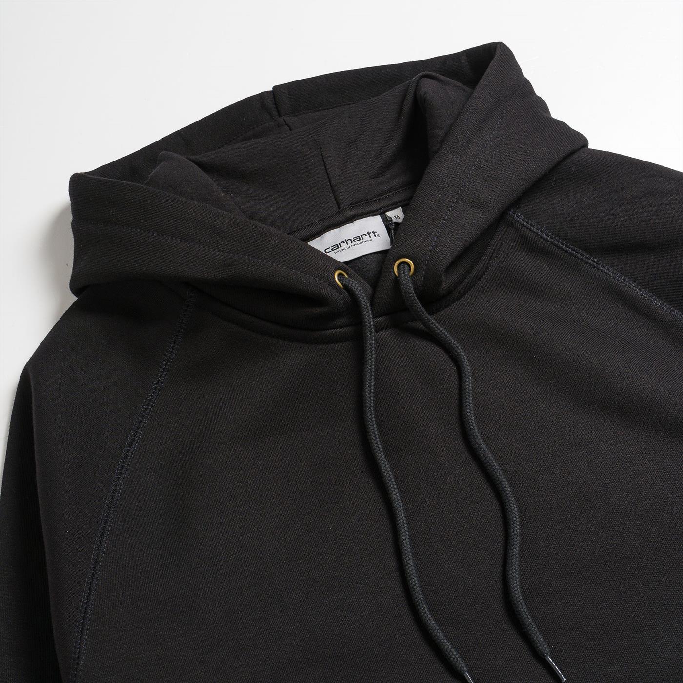 Carhartt Hooded Chase Sweat Black/Gold - Image 2