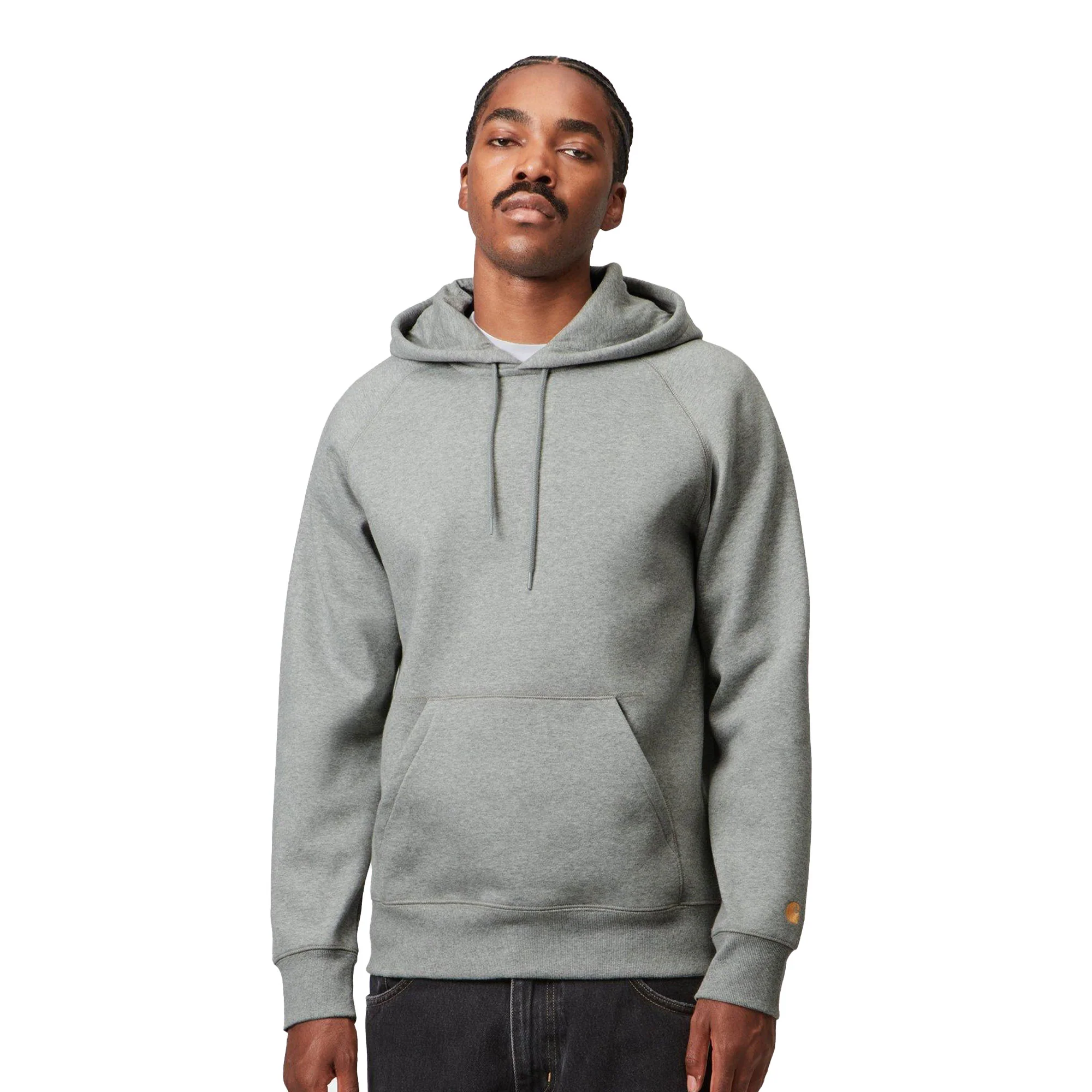 Carhartt Hooded Chase Sweat Grey Heather/Gold