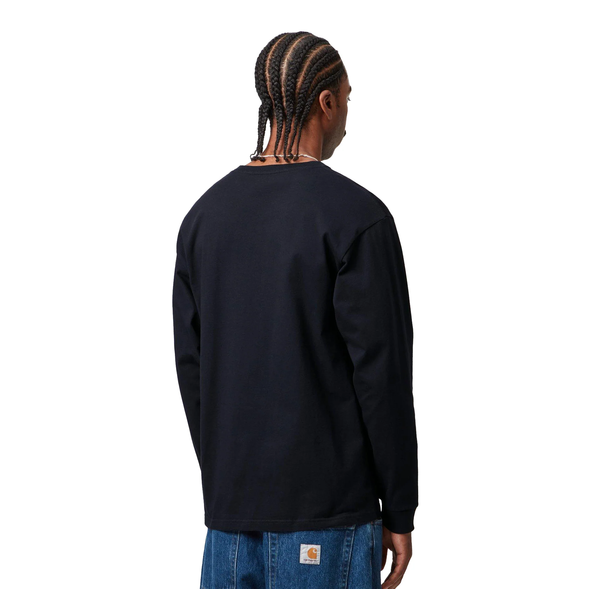 Carhartt L/S Chase T-Shirt Dark Navy/Gold - Image 2