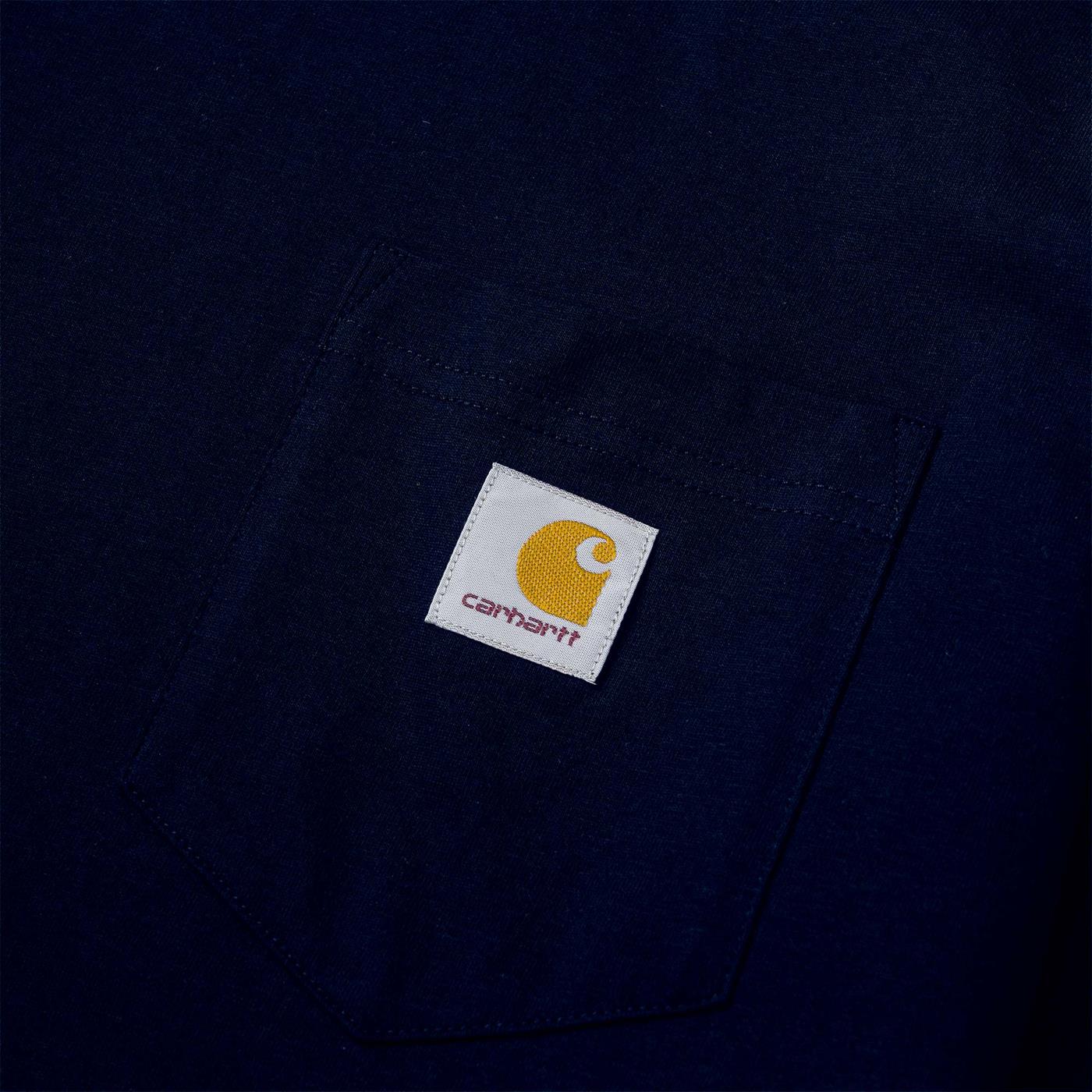 Carhartt L/S Pocket T-Shirt Dark Navy - Image 2