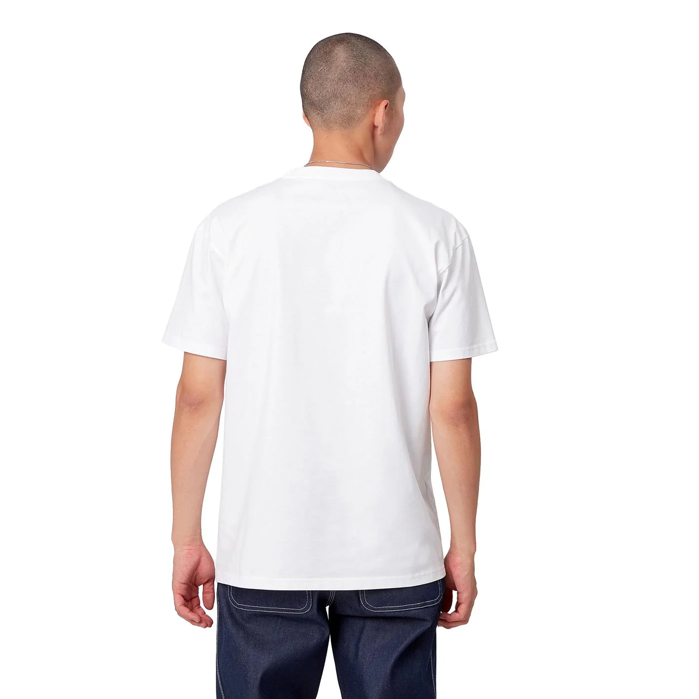Carhartt WIP S/S Chase T-Shirt White/Gold - Image 3
