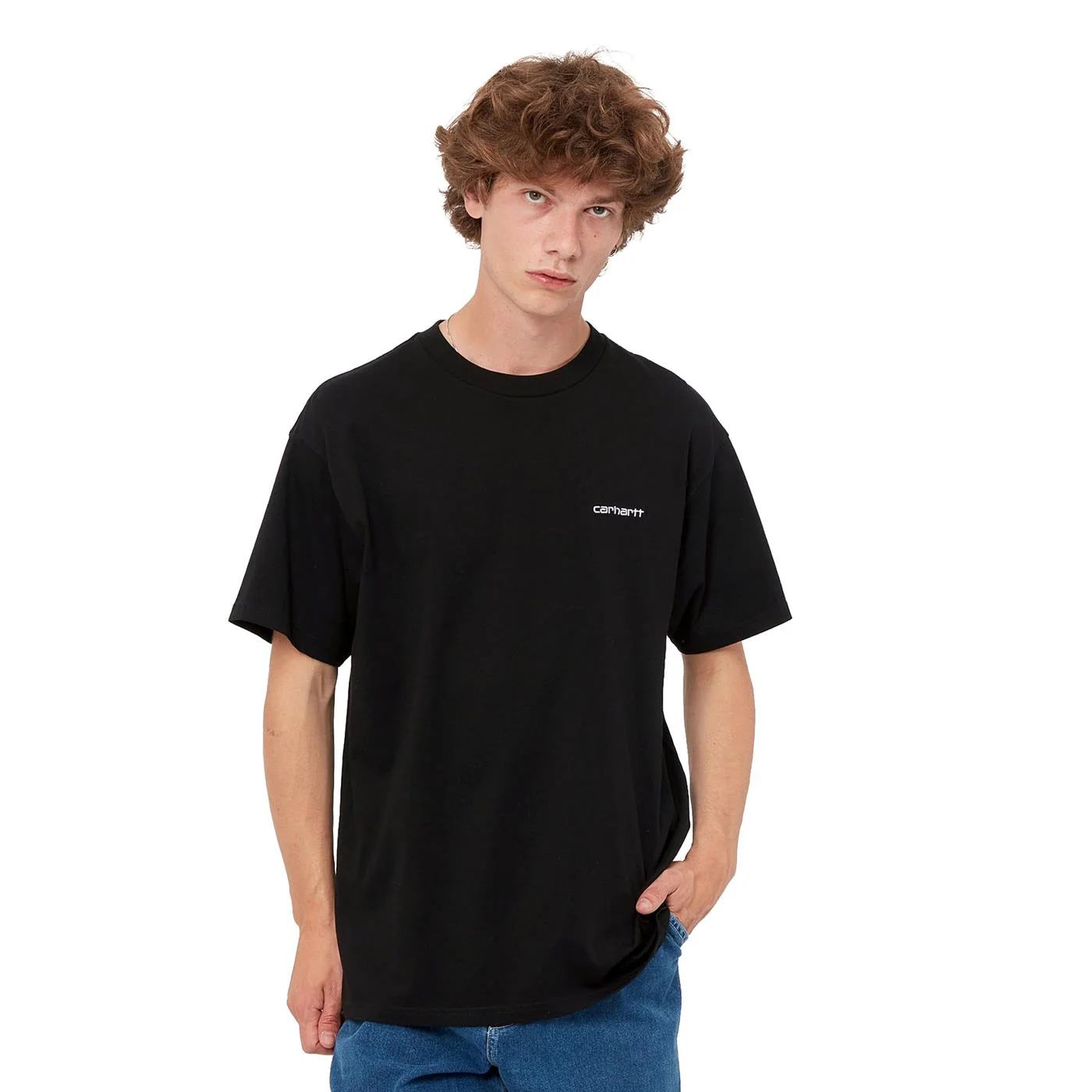 Carhartt WIP S/S Script Embroidery T-Shirt Black/White
