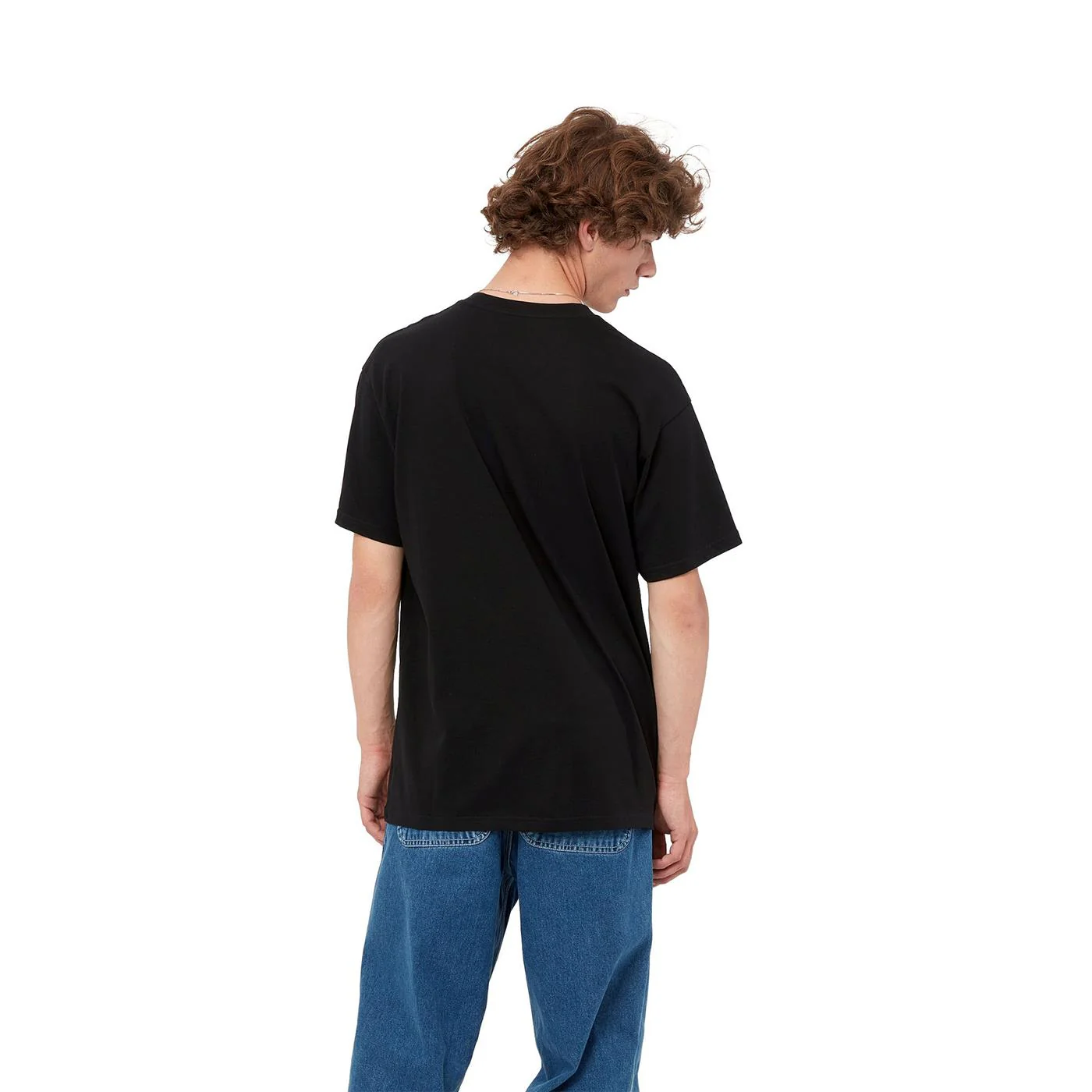 Carhartt WIP S/S Script Embroidery T-Shirt Black/White - Image 3