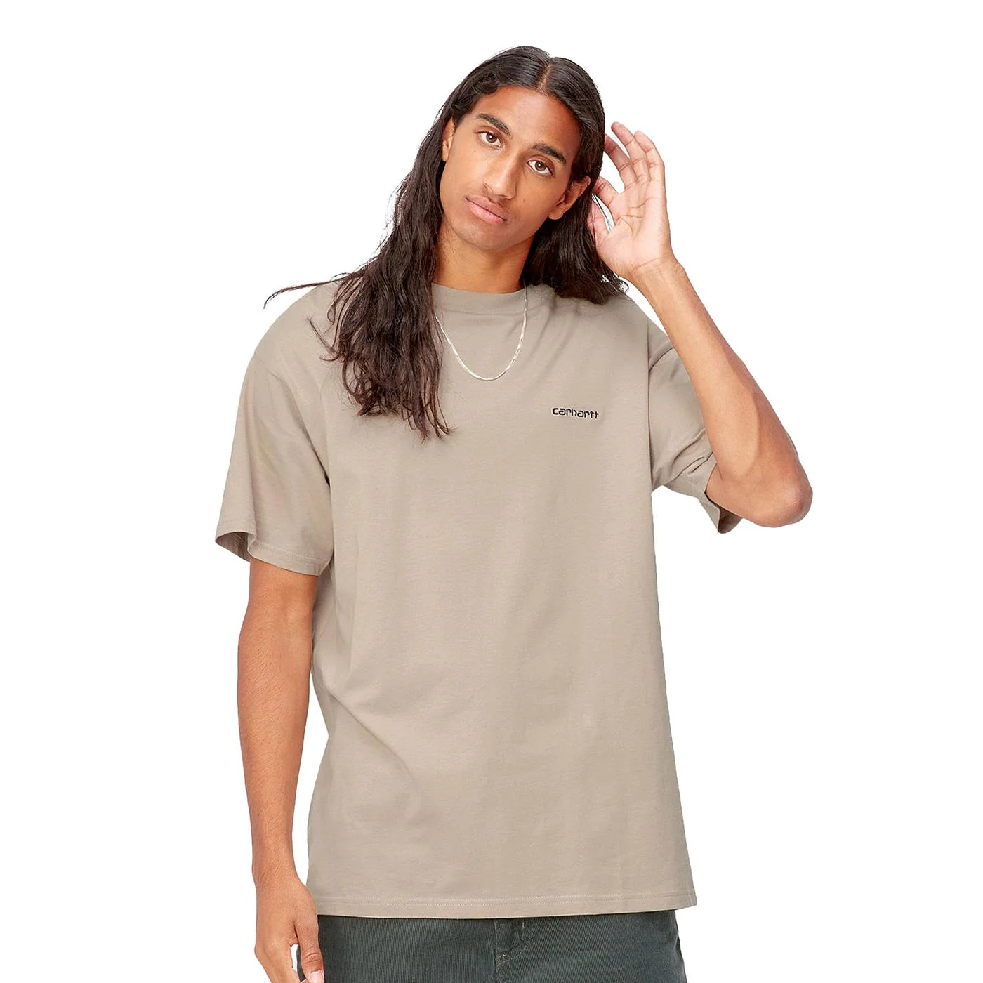 Carhartt S/S Script Embroidery T-Shirt Wall/Black