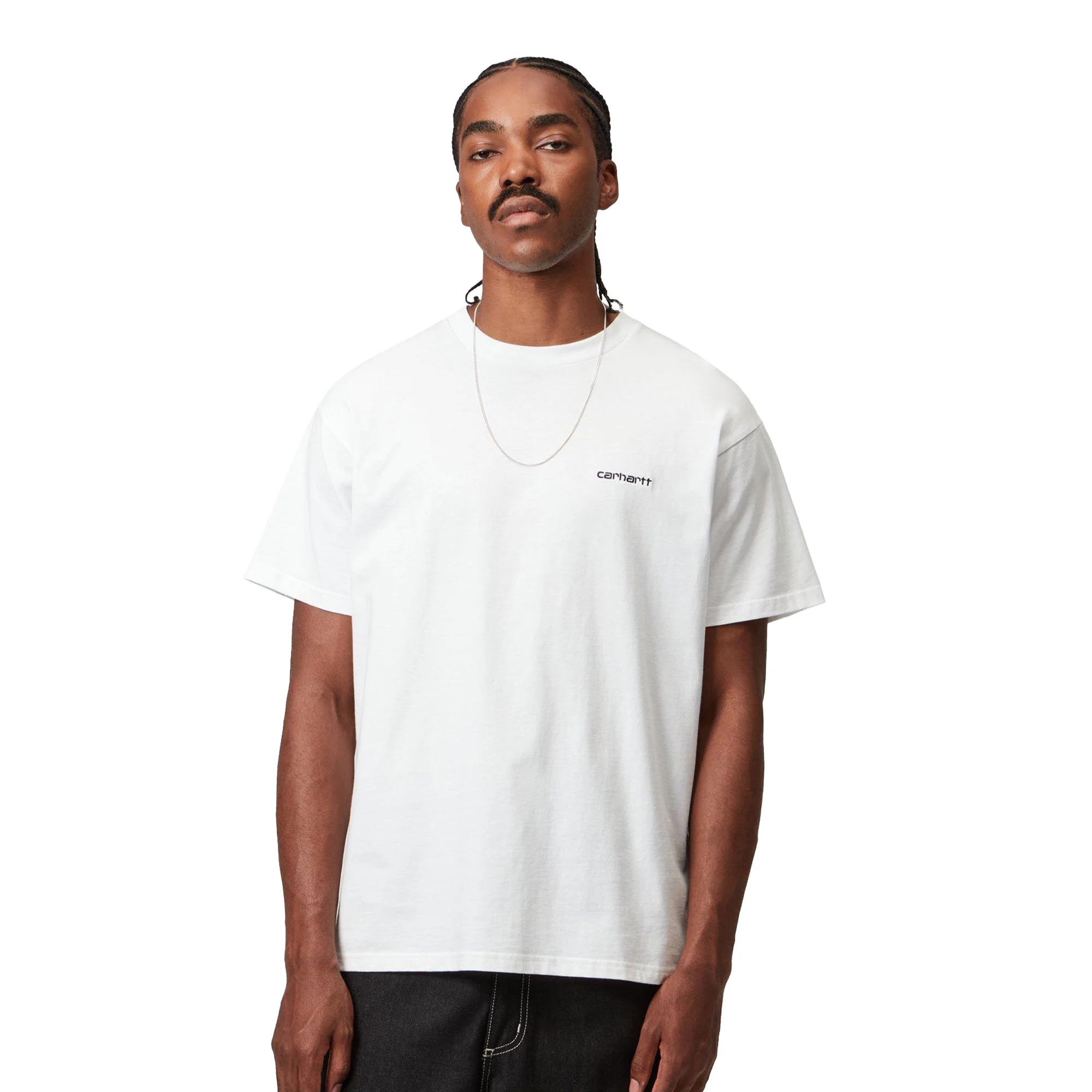 Carhartt WIP S/S Script Embroidery T-Shirt White/Black