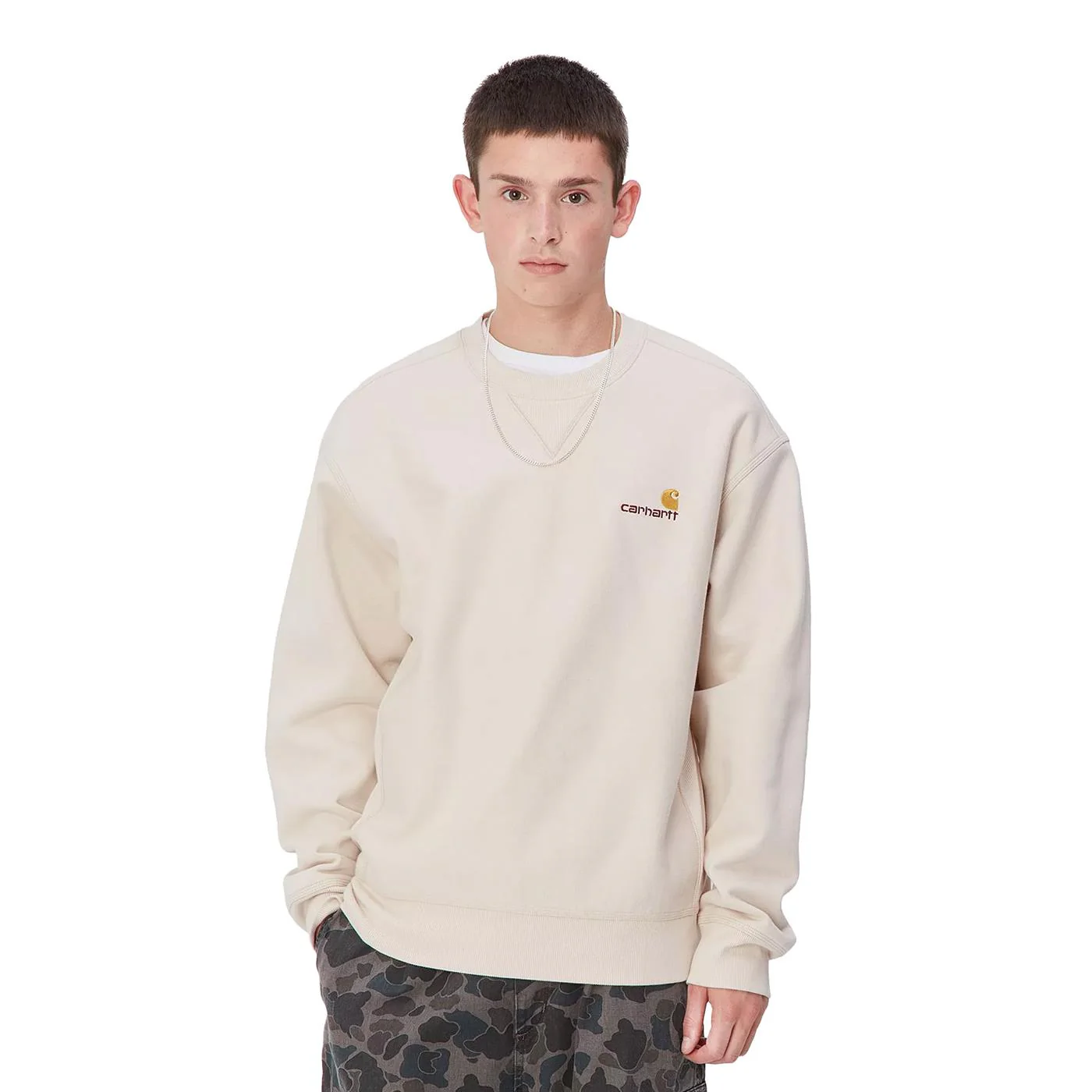 Carhartt WIP American Script Sweat Moonbeam