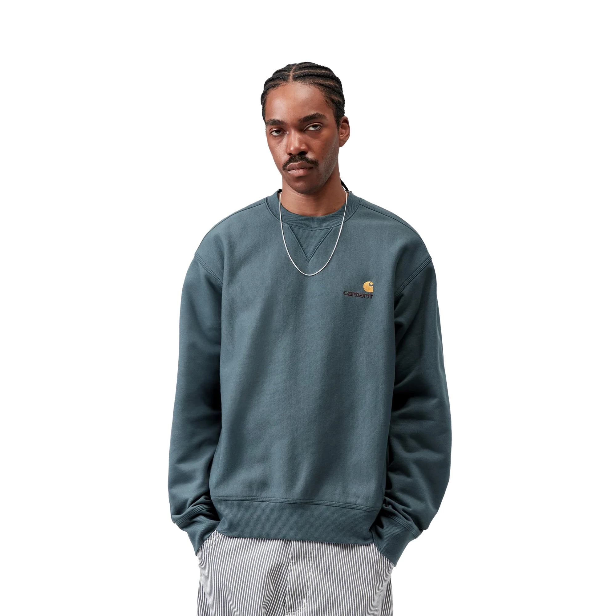 Carhartt WIP American Script Sweat Office Blue