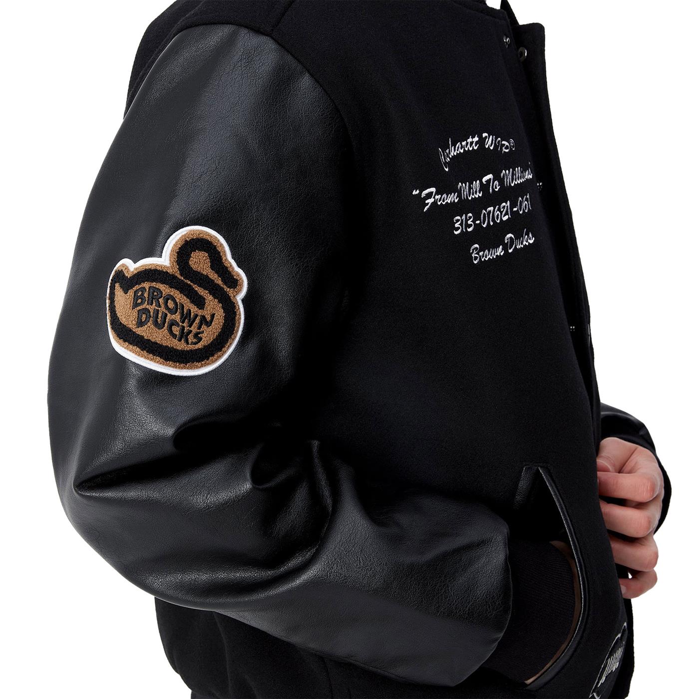 Carhartt WIP Brown Ducks Bomber Black/Black - Image 4