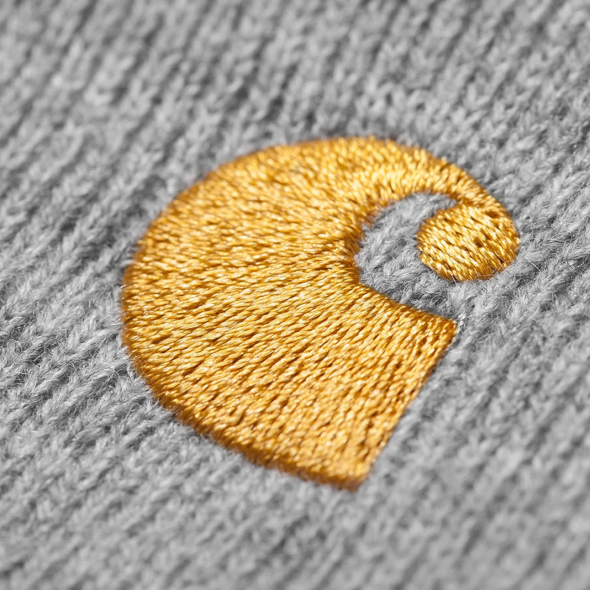 Carhartt WIP Chase Beanie Grey Heather/Gold - Image 4