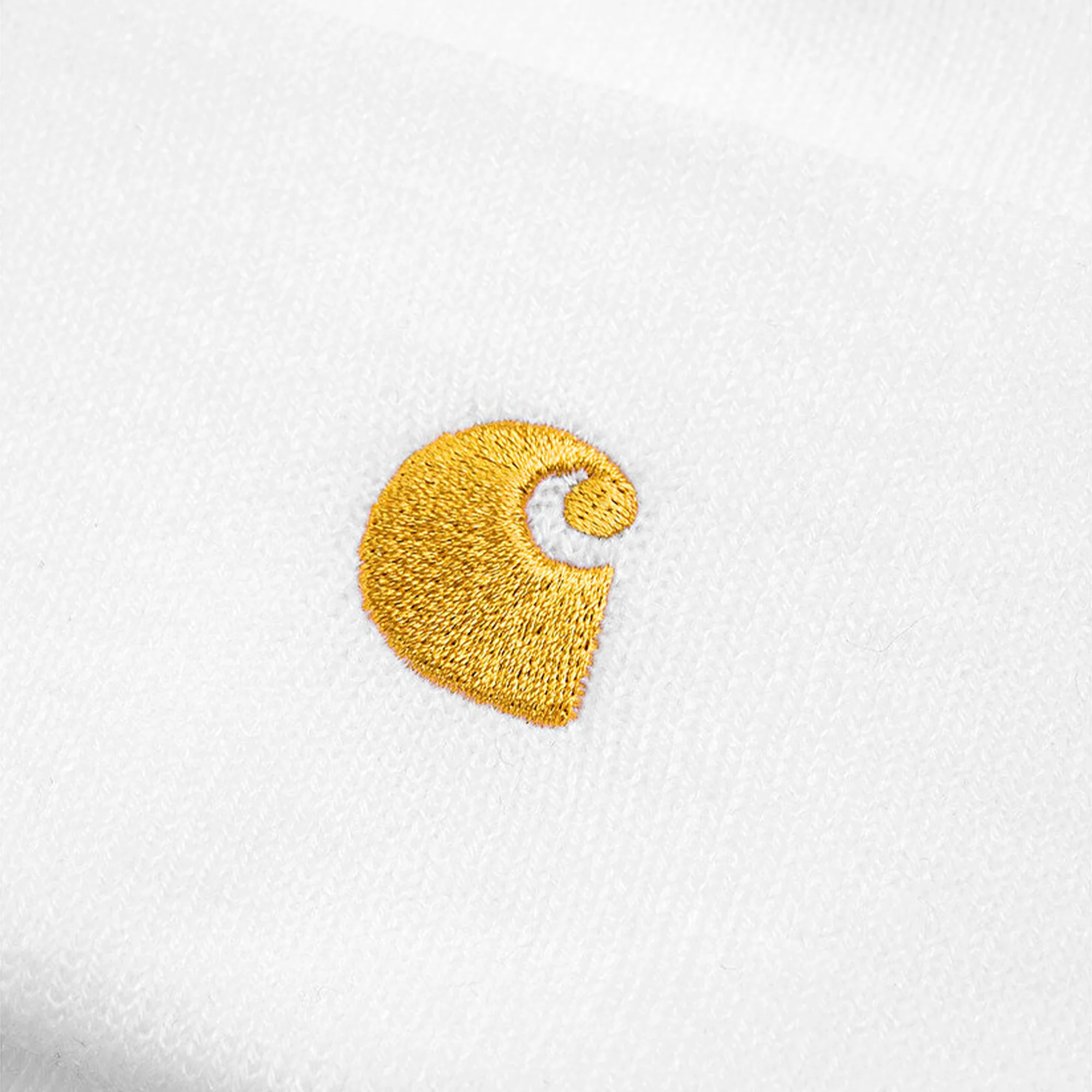 Carhartt WIP Chase Beanie White/Gold - Image 2
