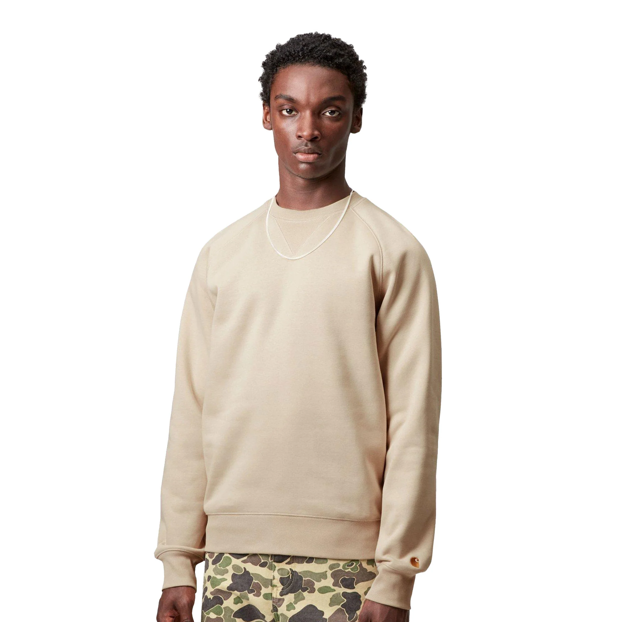 Carhartt WIP Chase Sweat Fleur de Sel/Gold