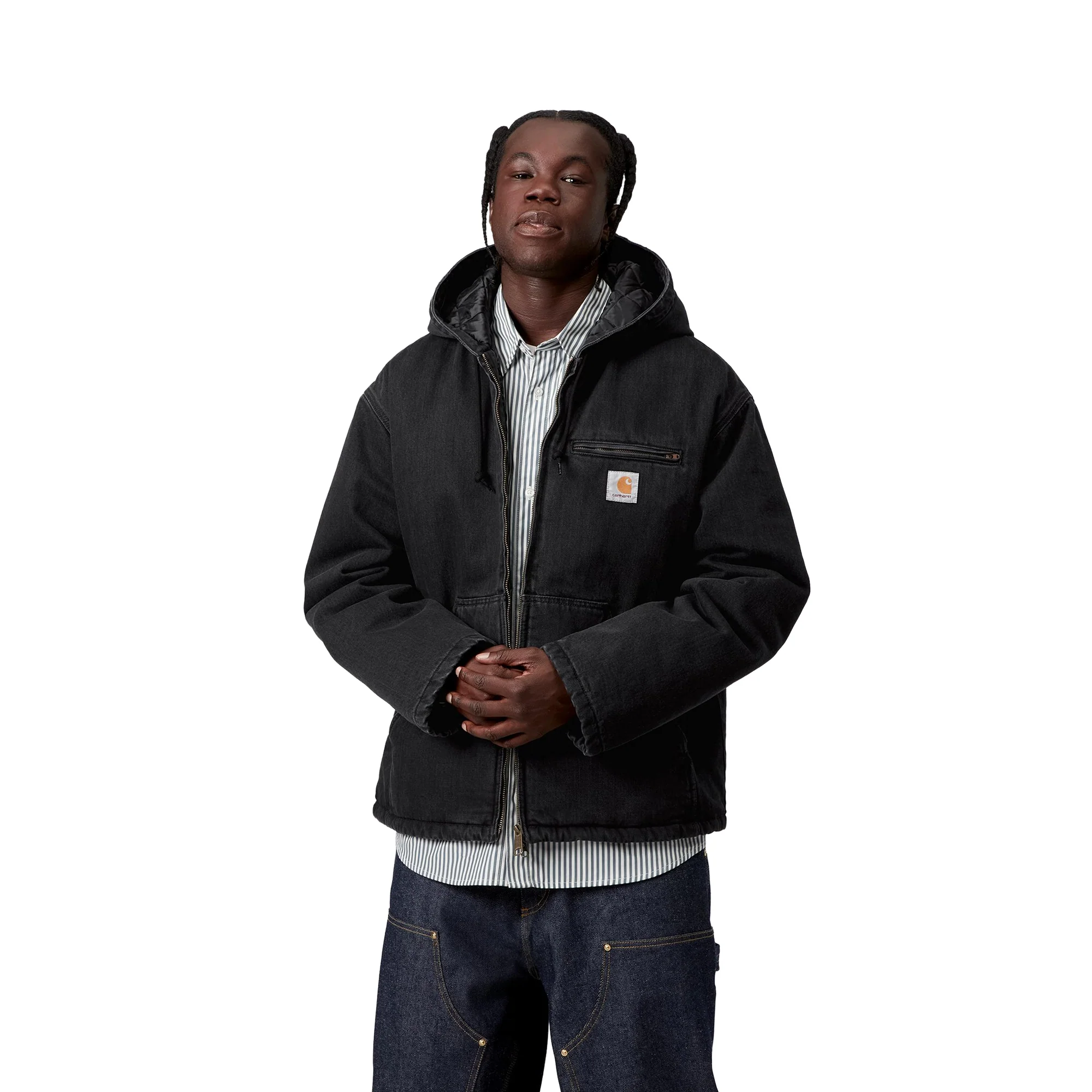 Carhartt WIP Cleveland Jacket Black stone washed