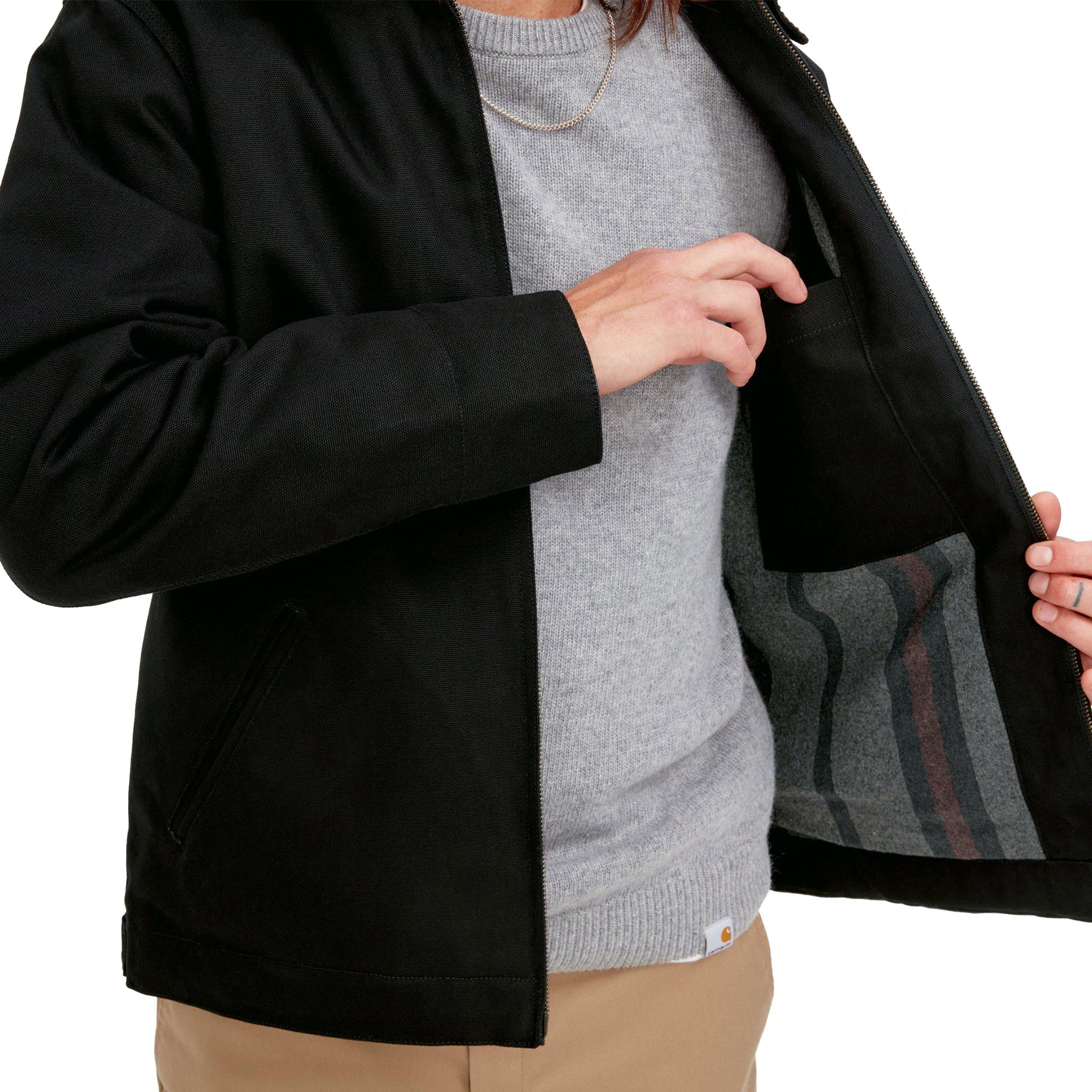 Carhartt WIP Detroit Jacket Black/Black rigid - Image 4