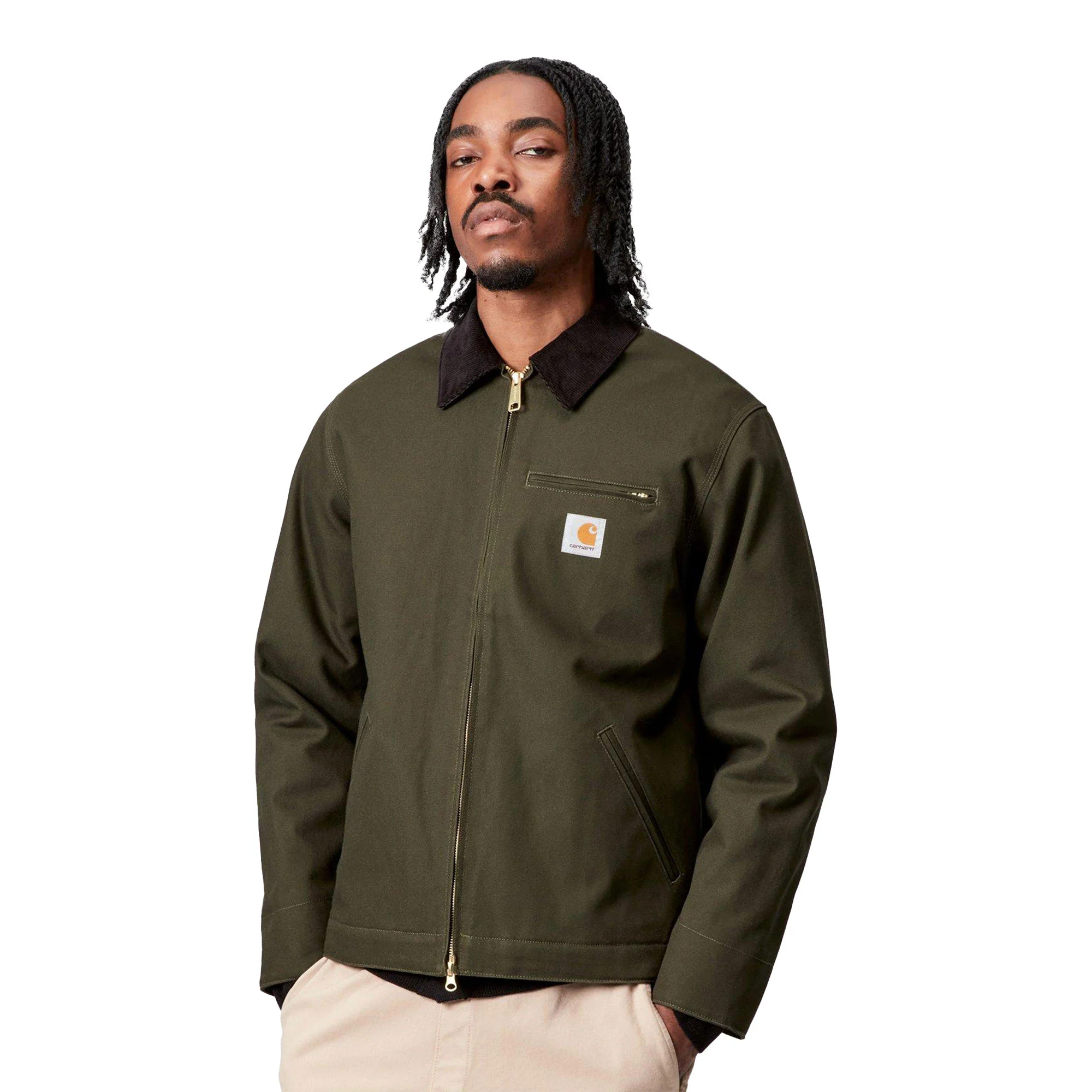 Carhartt WIP Detroit Jacket Olive/Black rigid - Image 3