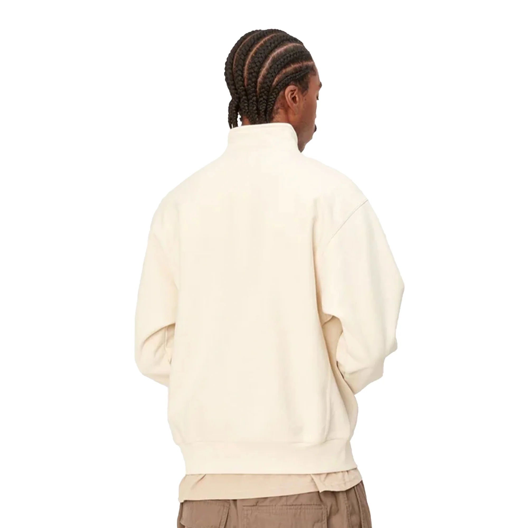Carhartt WIP Half Zip American Script Sweat Natural - Image 2