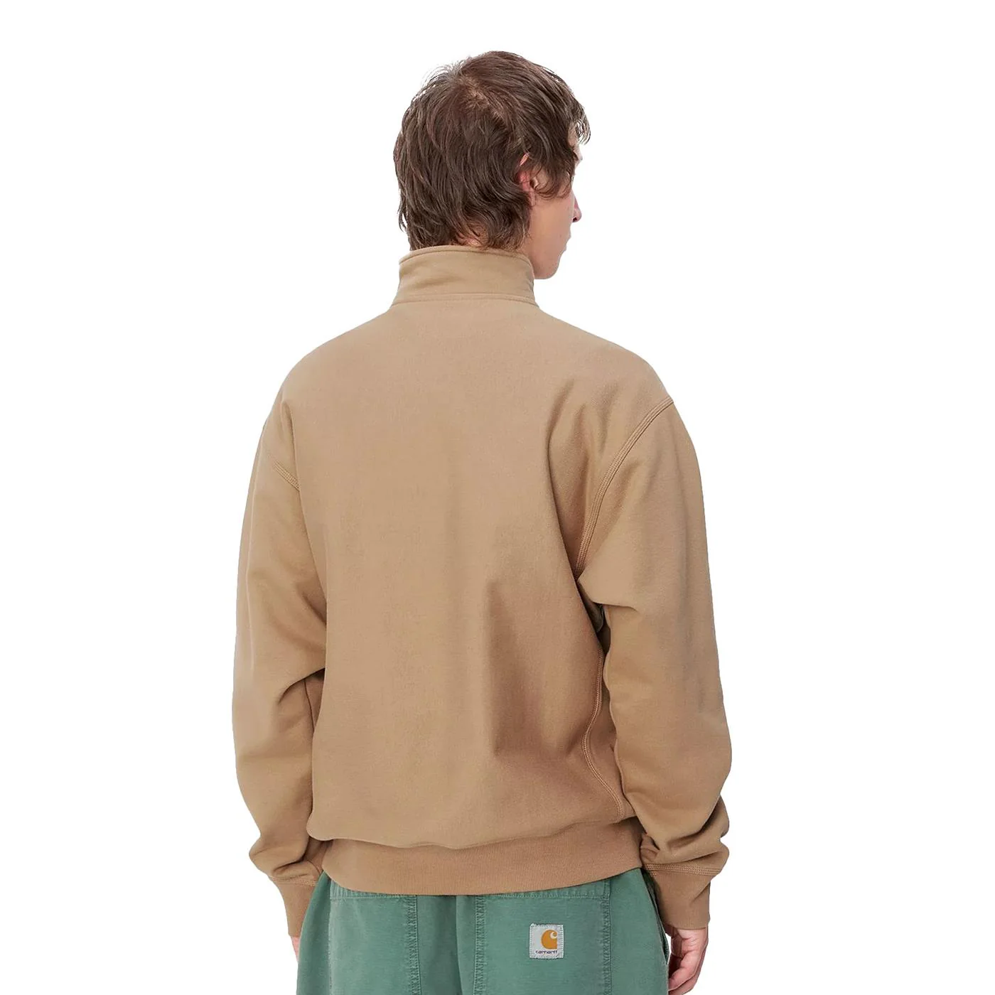 Carhartt WIP Half Zip American Script Sweat Peanut - Image 2