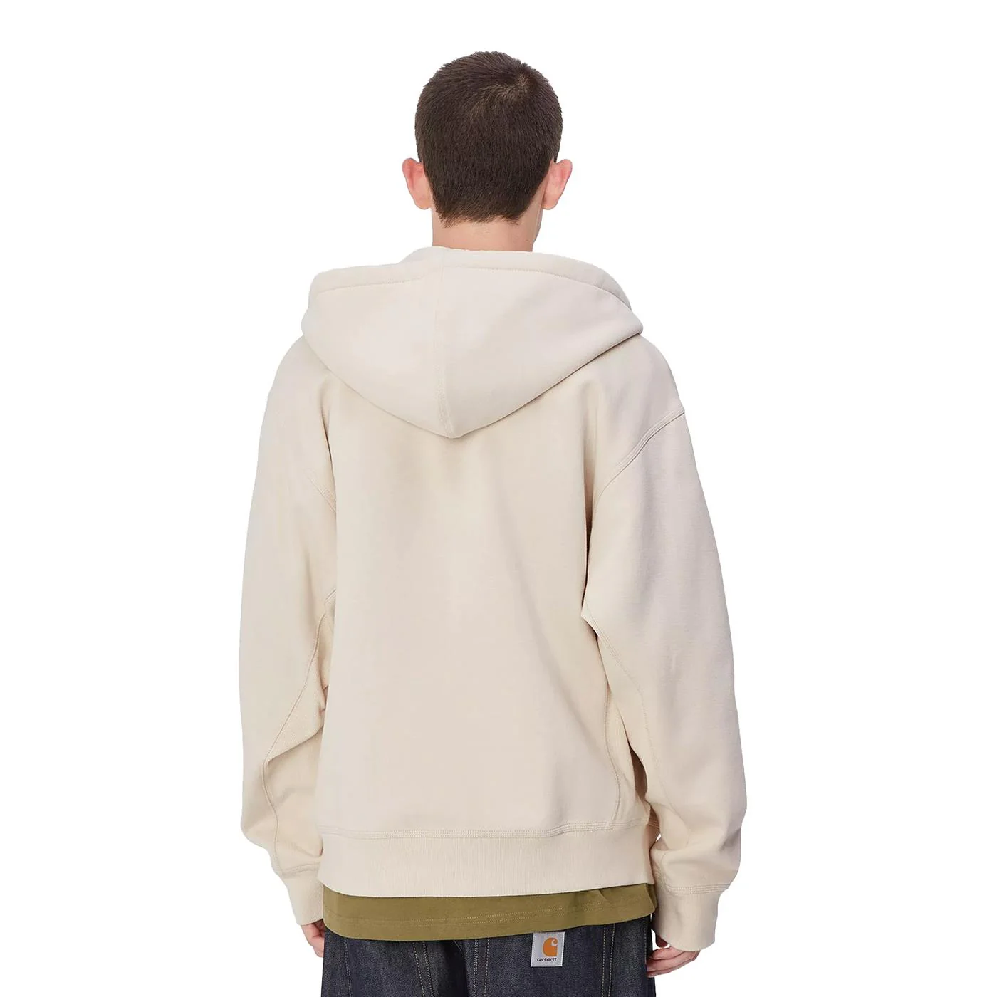 Carhartt WIP Hooded American Script Jacket Moonbeam - Image 2