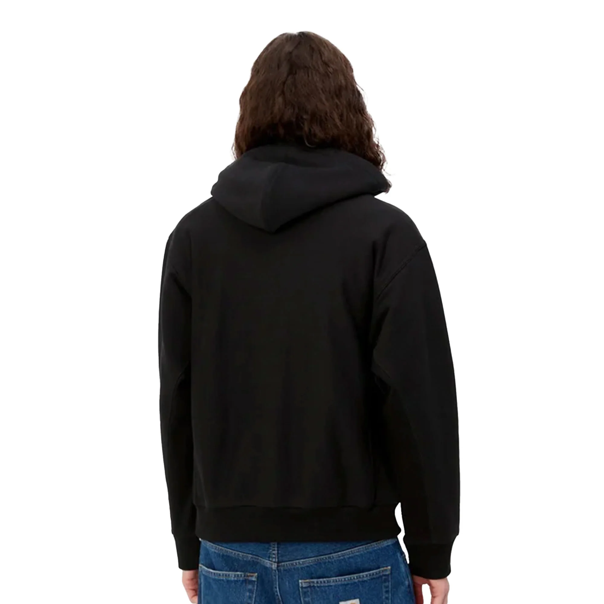 Carhartt WIP Hooded American Script Sweat Black - Image 2