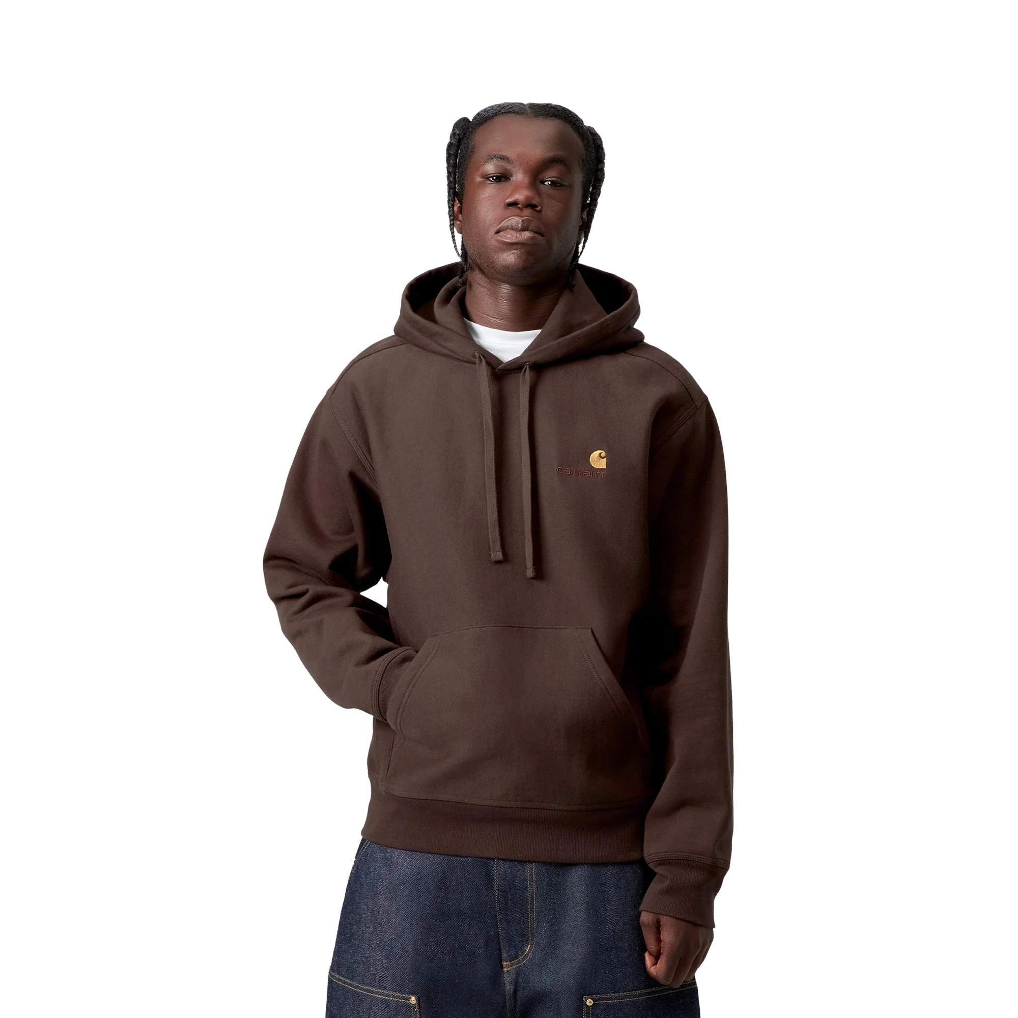 Carhartt WIP Hooded American Script Sweat Palisander