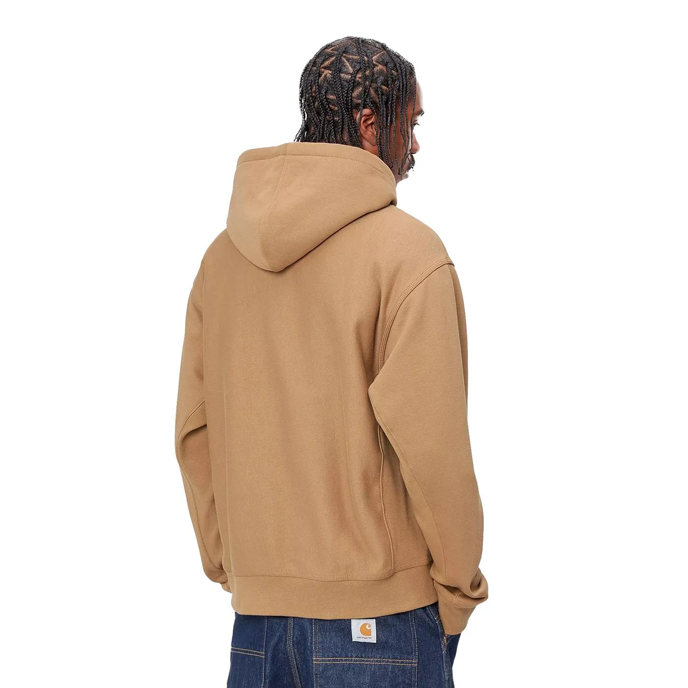 Carhartt WIP Hooded American Script Sweat Peanut - Image 2