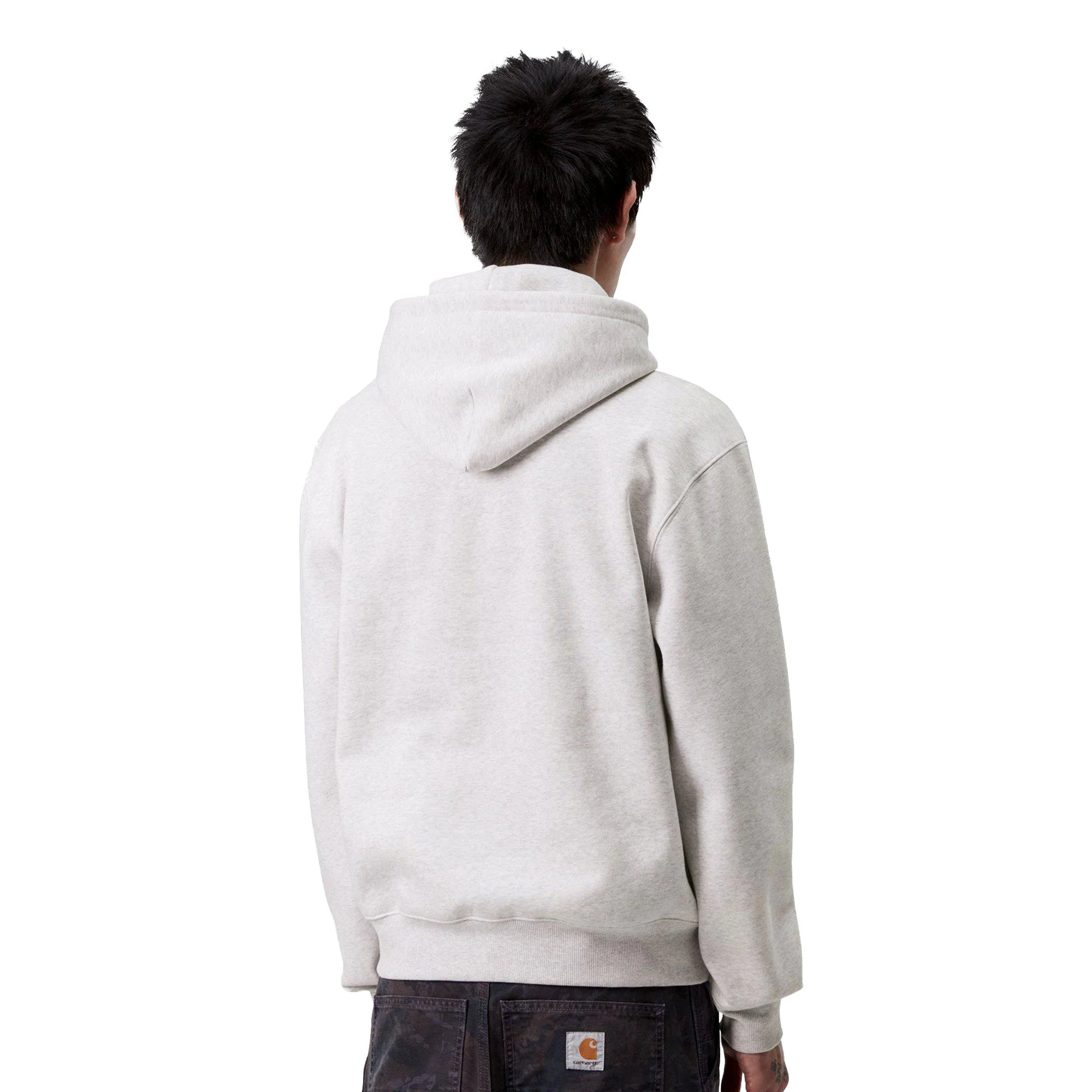 Carhartt WIP Hooded Carhartt Sweat Ash Heather/Rondo - Image 2