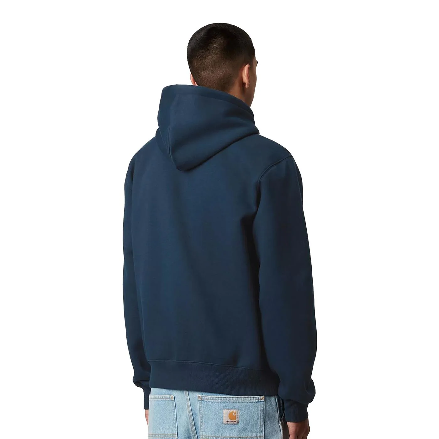 Carhartt WIP Hooded Carhartt Sweat Ink/Air Yellow - Image 2