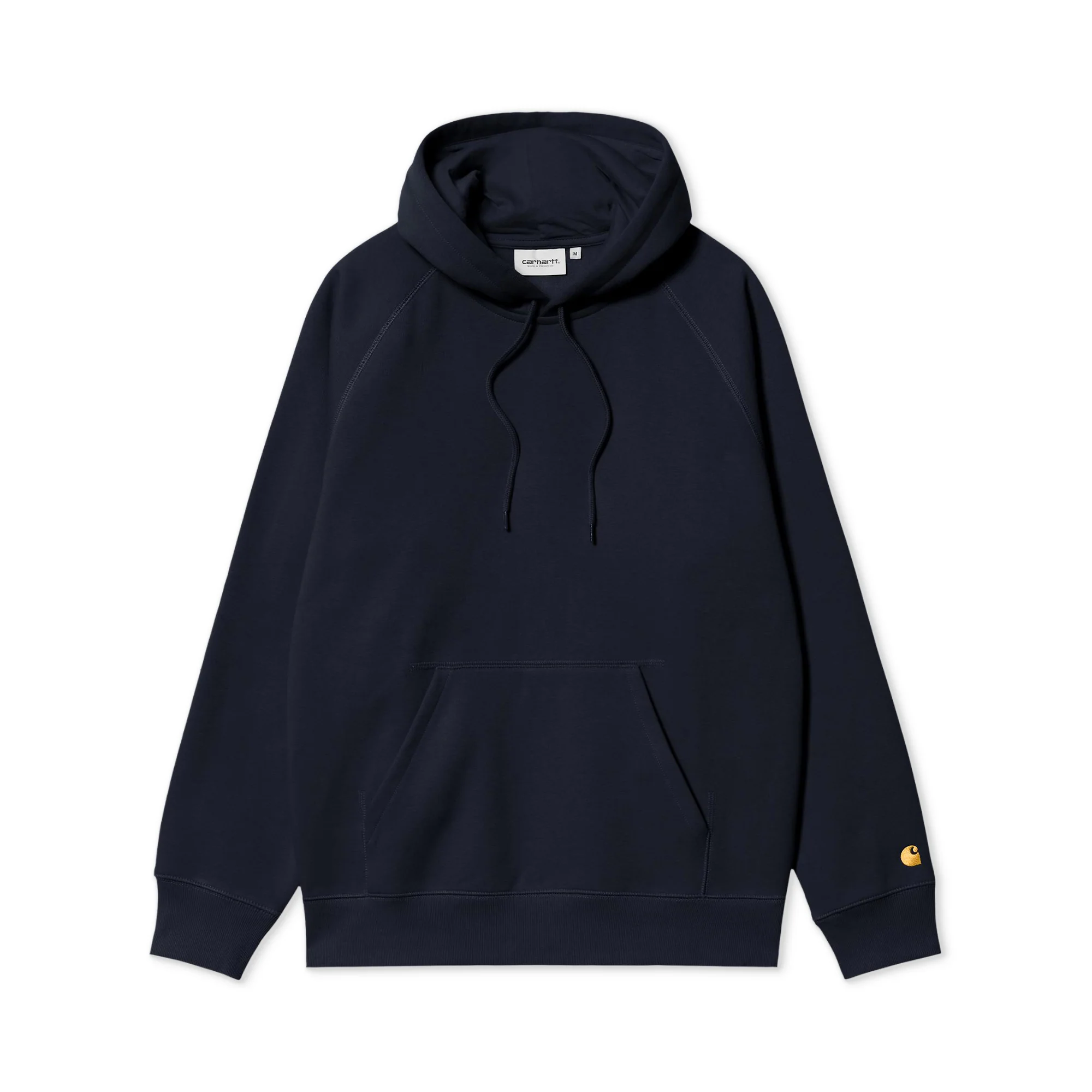 Carhartt WIP Hooded Chase Sweat Dark Navy/Gold - Image 3