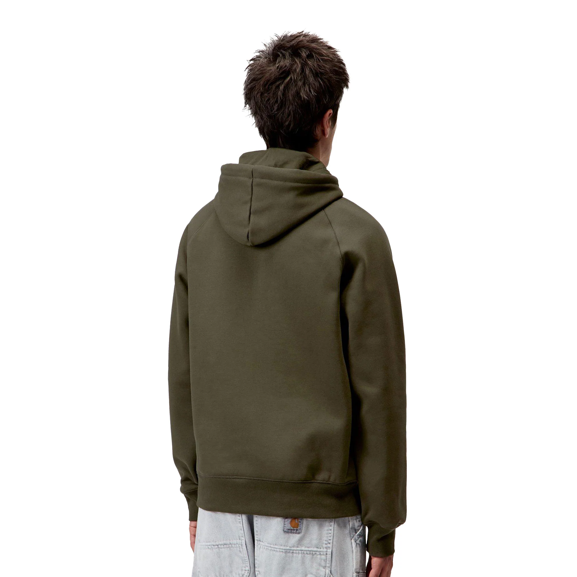 Carhartt WIP Hooded Chase Sweat Olive/Gold - Image 2
