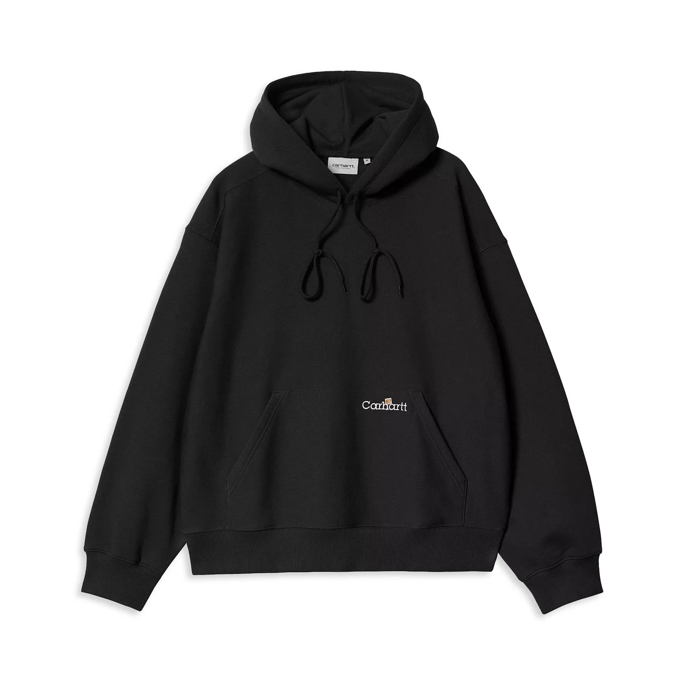 Carhartt WIP Hooded Label Script Sweat Black