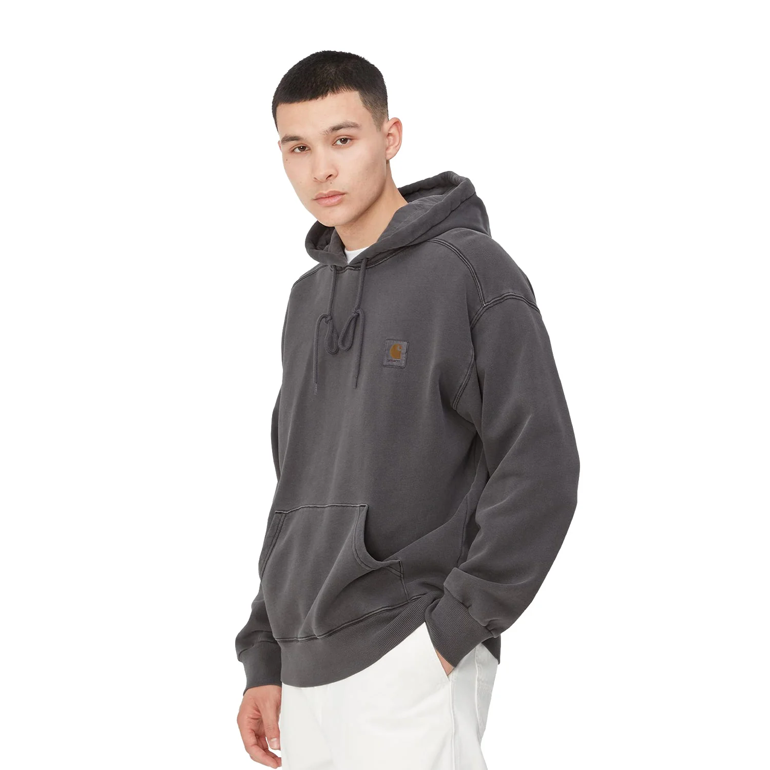 Carhartt WIP Hooded Nelson Sweat Black garment dyed