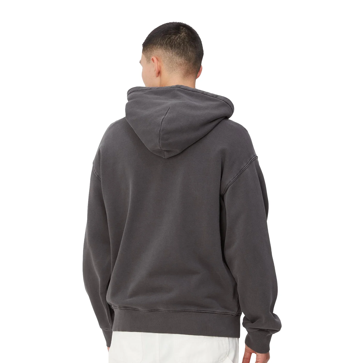 Carhartt WIP Hooded Nelson Sweat Black garment dyed - Image 2