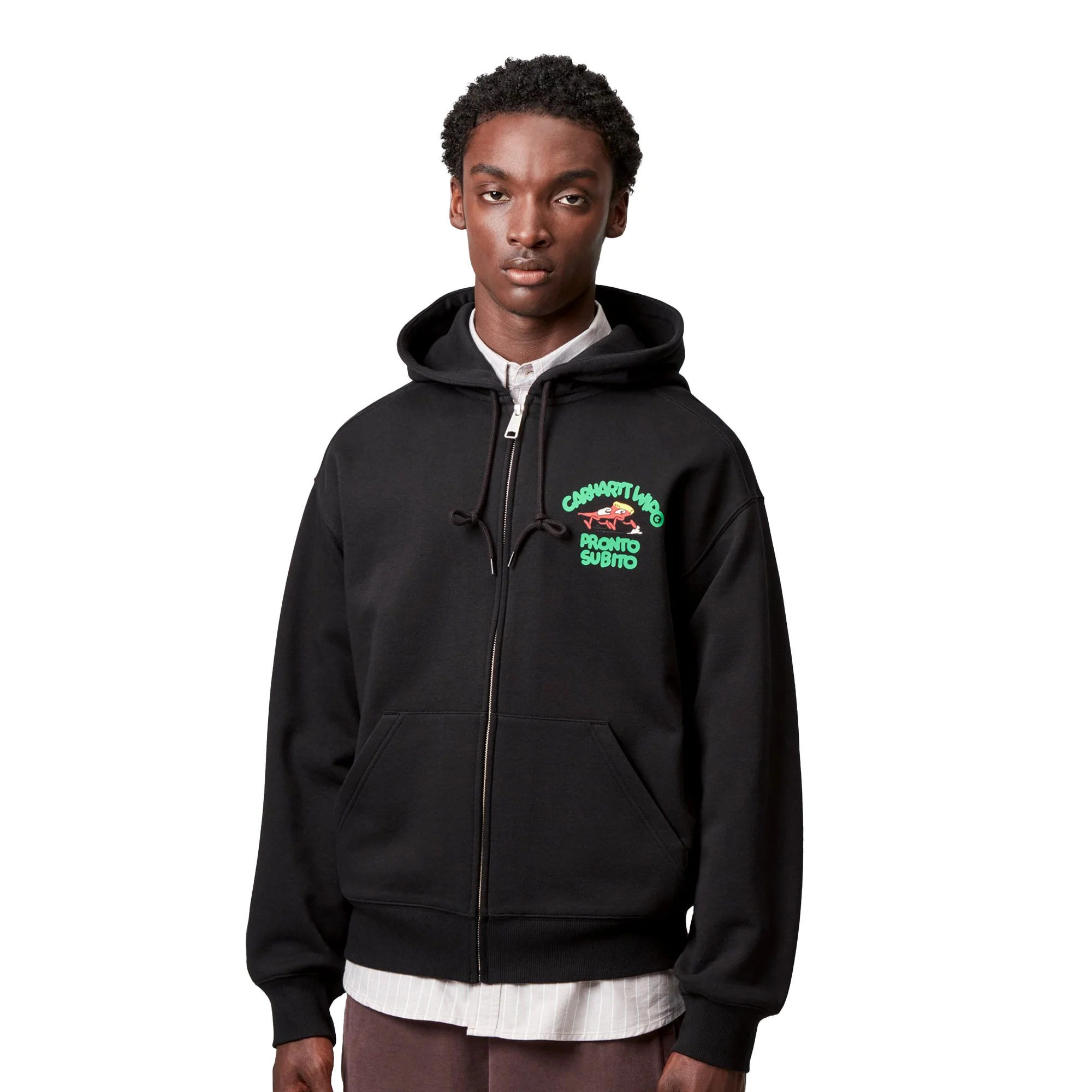 Carhartt WIP Hooded Pronto Sweat Jacket Black - Image 2
