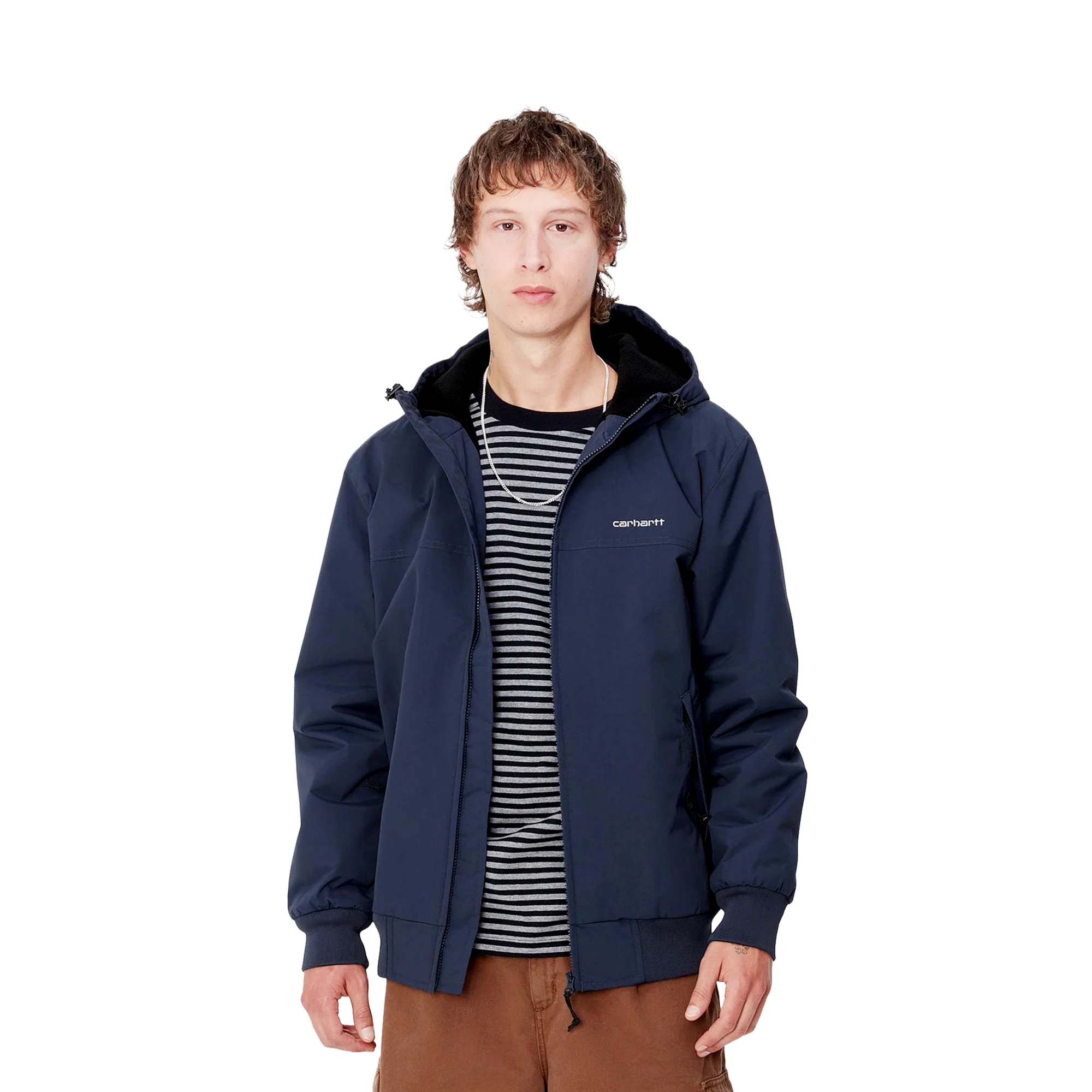 Carhartt WIP Hooded Sail Jacket Air Force Blue/White