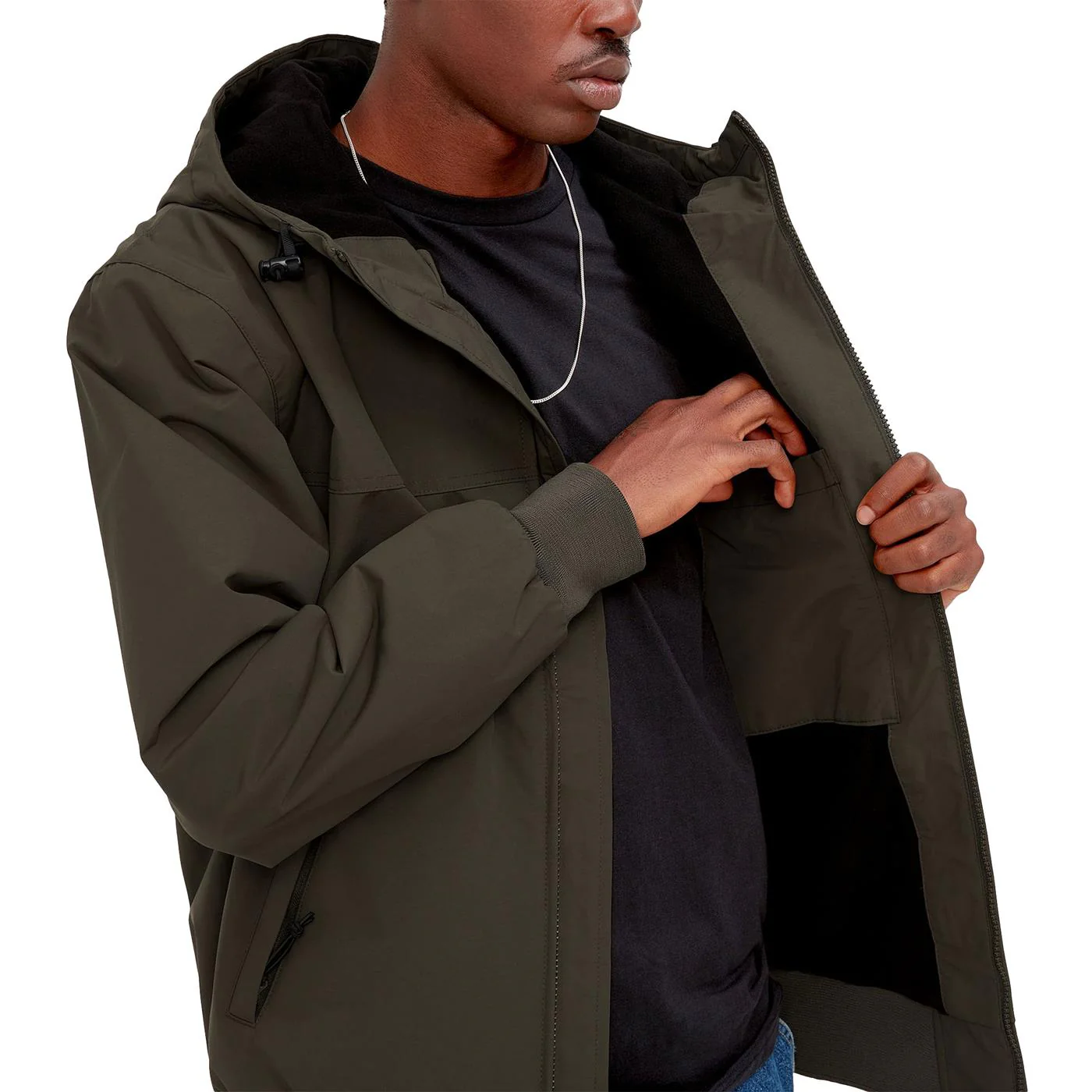 Carhartt WIP Hooded Sail Jacket Cypress/Black - Image 3