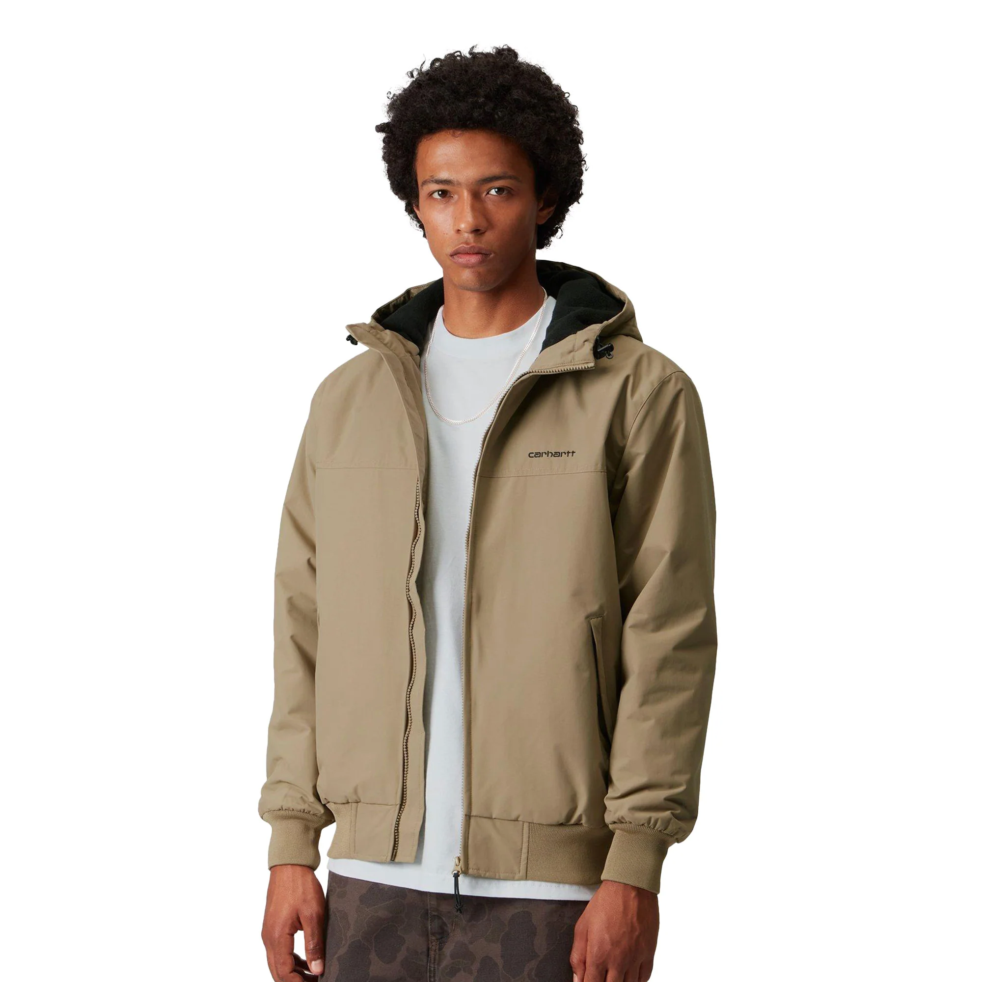 Carhartt WIP Hooded Sail Jacket Leather/Black - Image 2