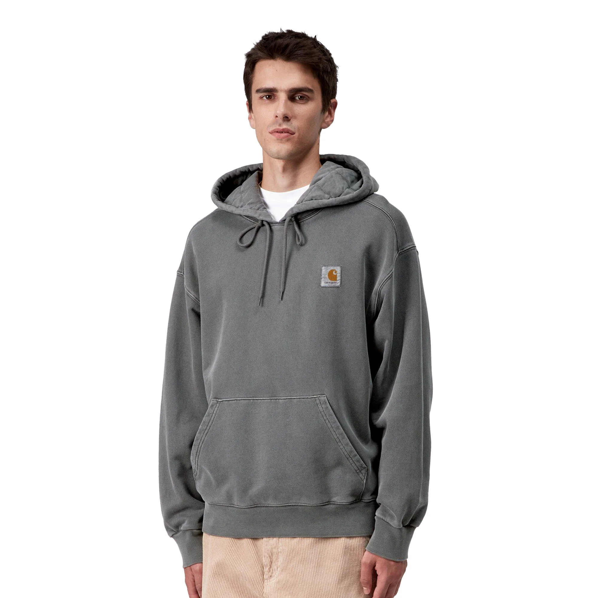 Carhartt WIP Hooded Vista Sweat Black garment dyed