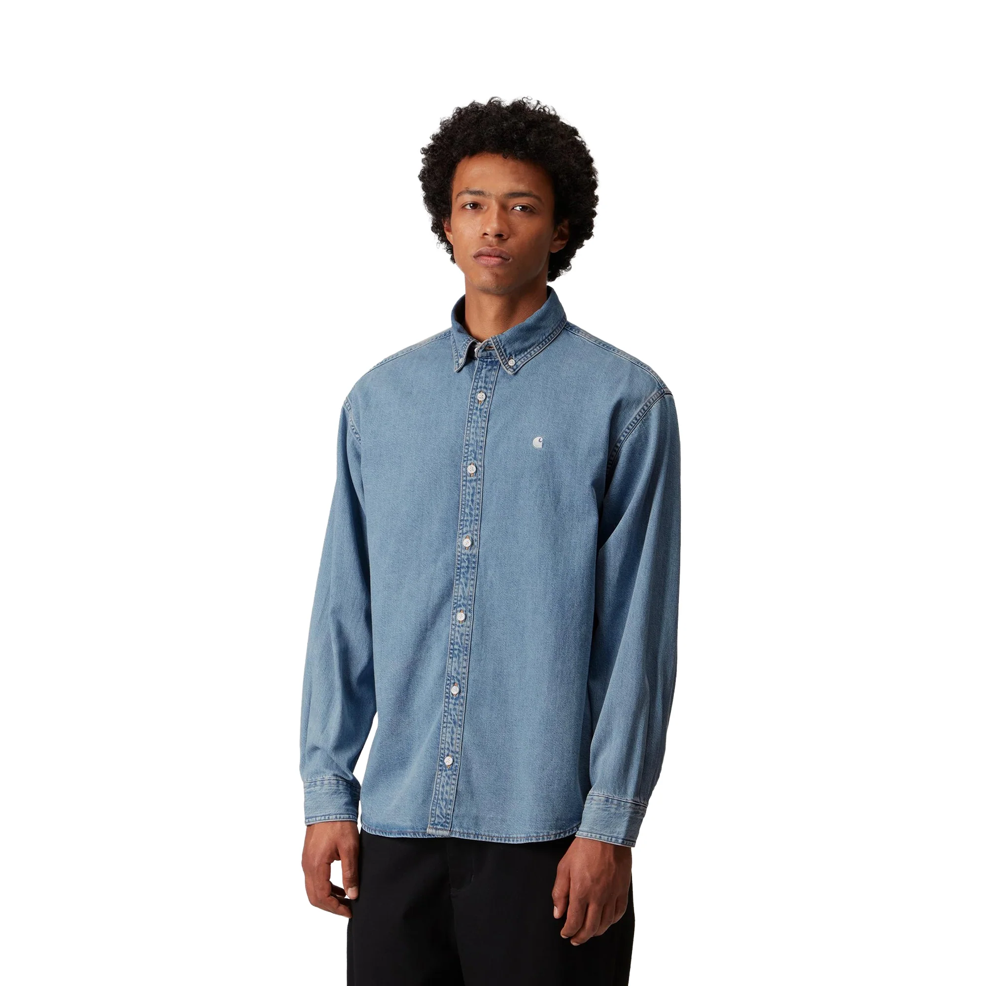 Carhartt WIP L/S Lucas Shirt Blue bleached