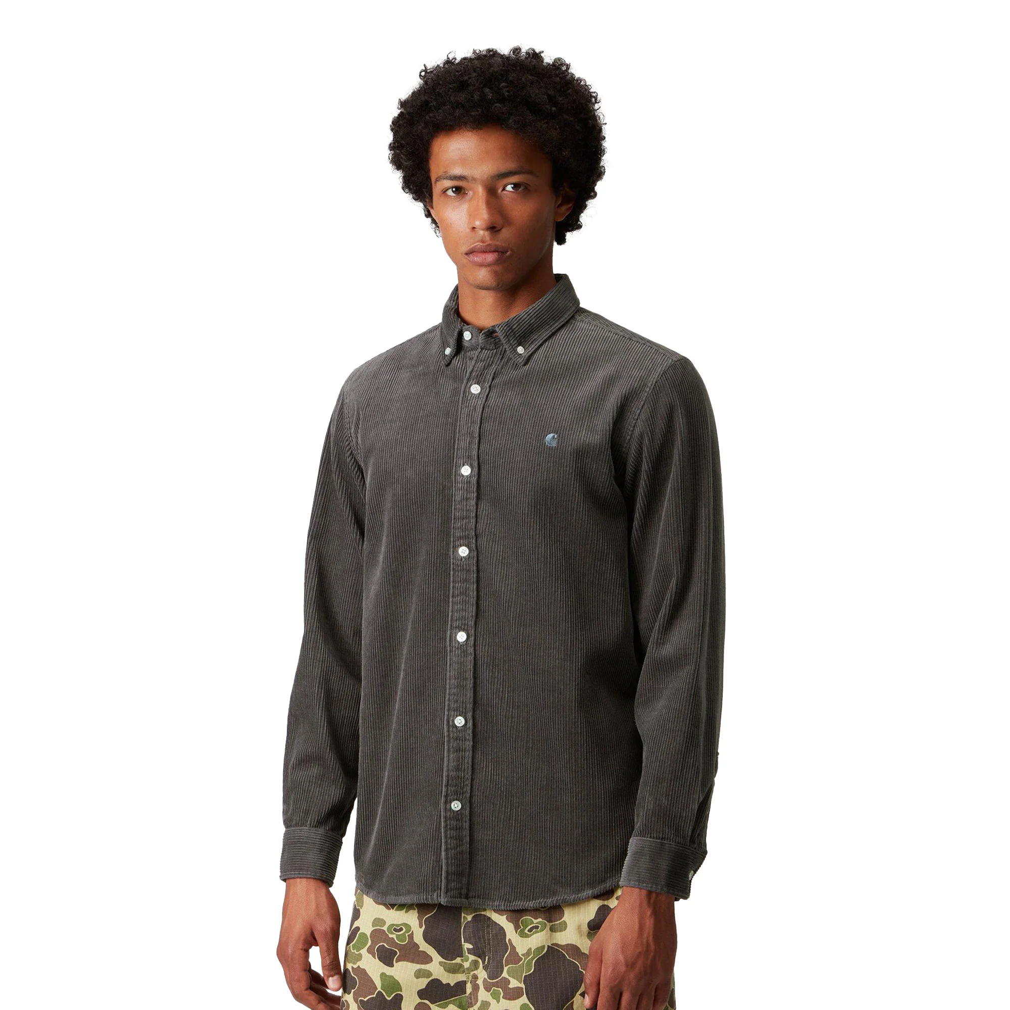 Carhartt WIP L/S Madison Cord Shirt Graphite/Graphite
