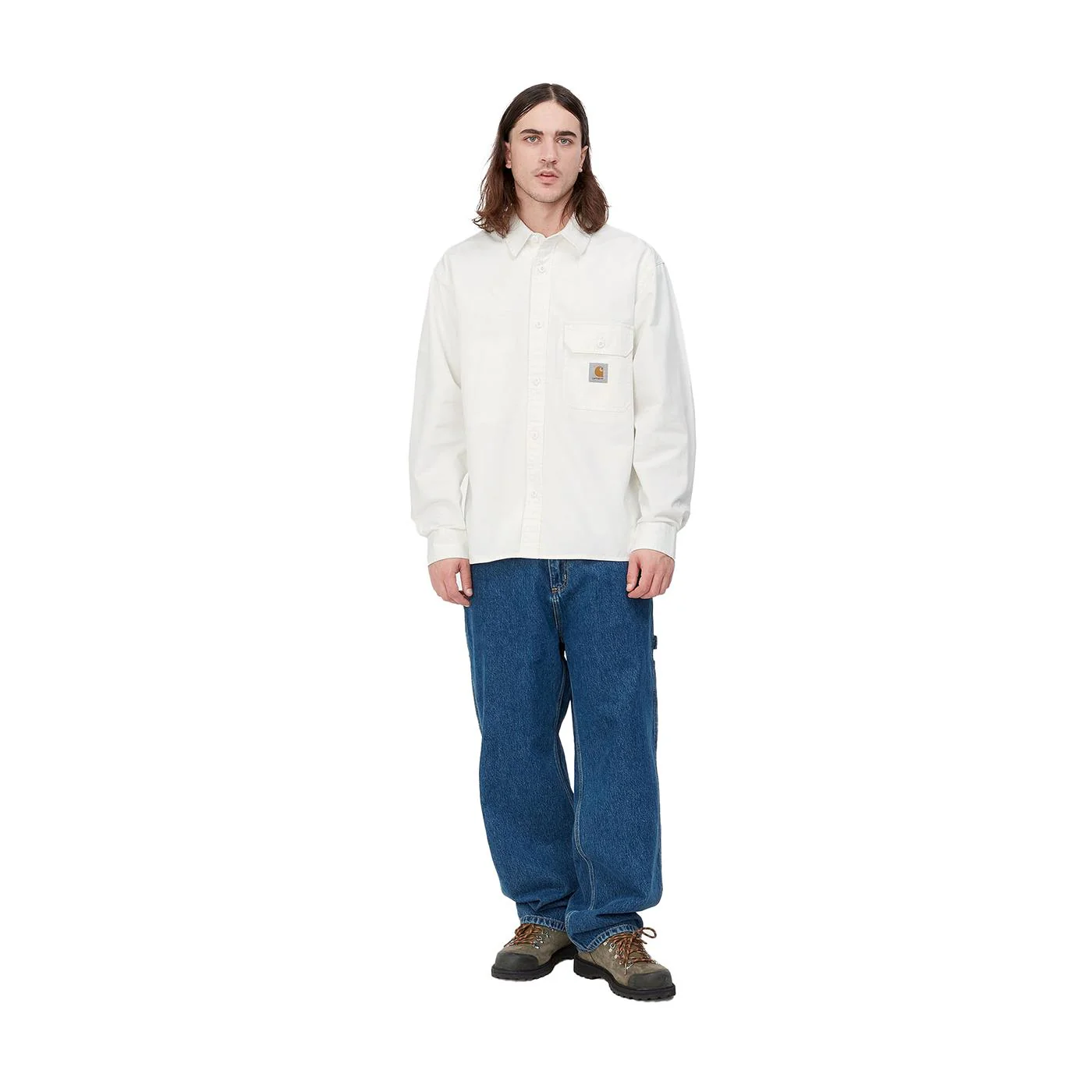 Carhartt WIP Reno Shirt Jacket Off-White Garment Dyed - Image 4