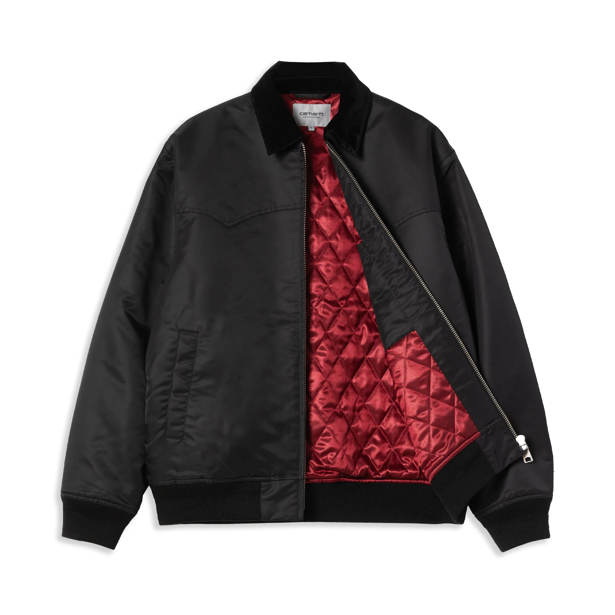 Carhartt WIP Santa Fe Alumni Jacket Black/Scarlet - Image 4