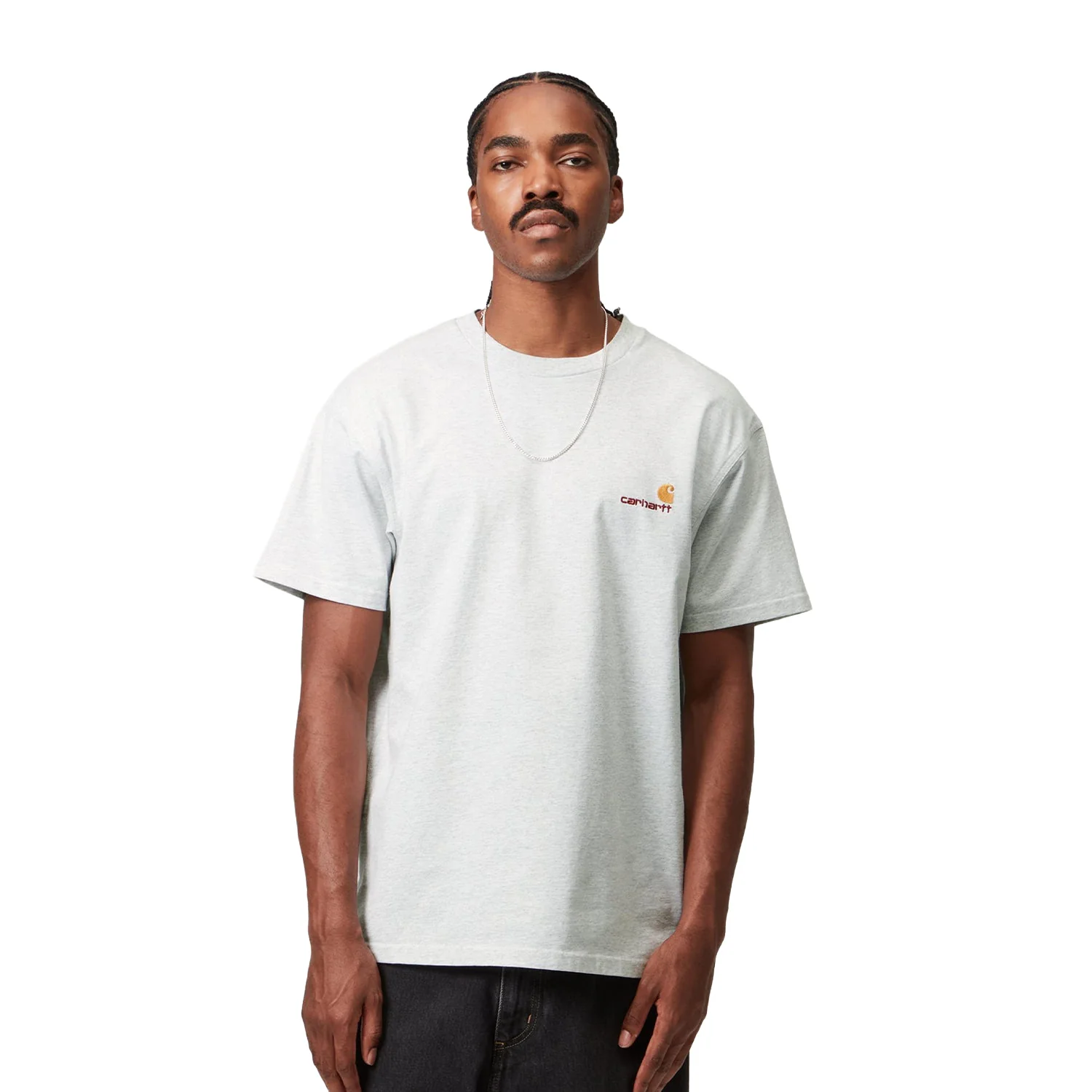 Carhartt WIP S/S American Script T-Shirt Ash Heather