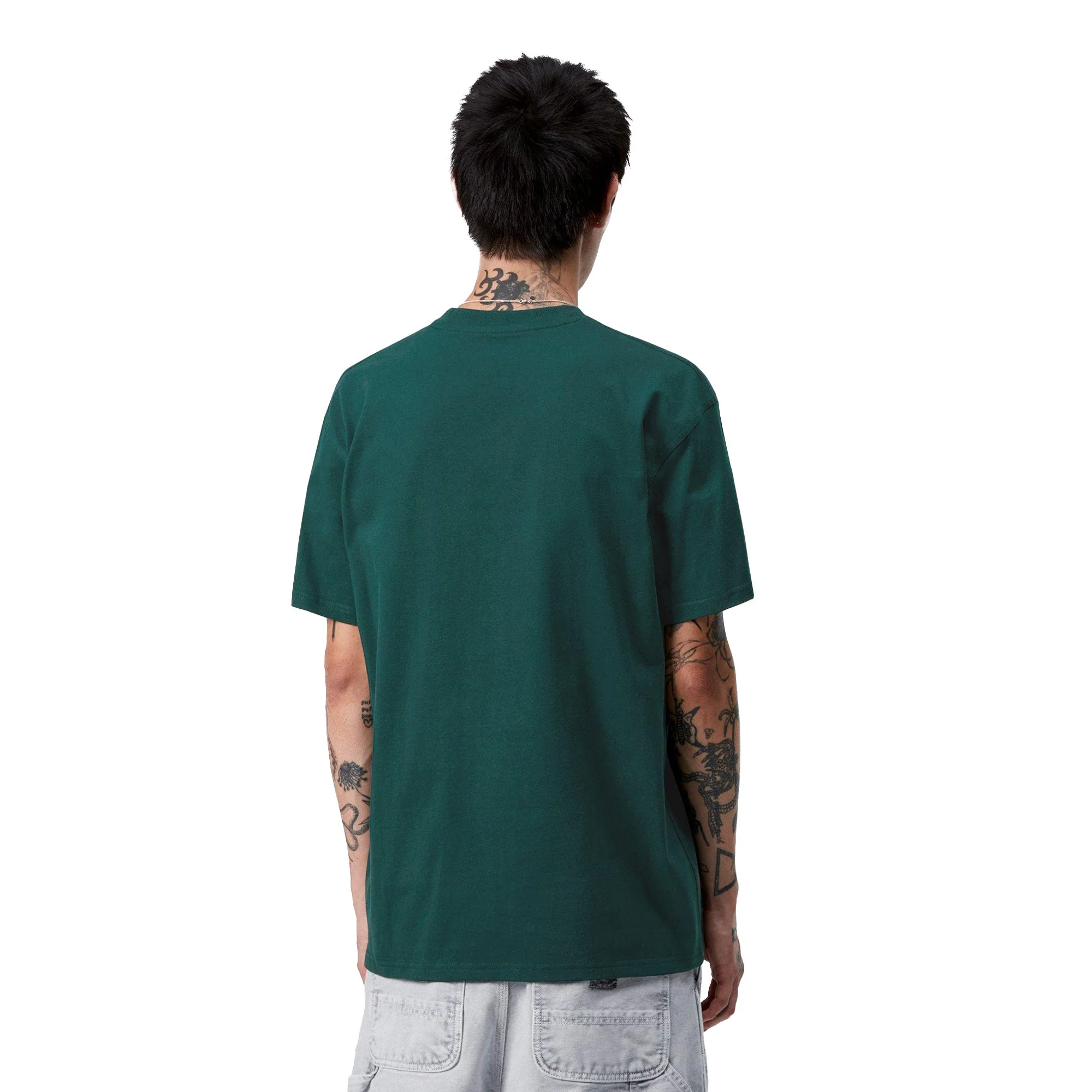 Carhartt WIP S/S American Script T-Shirt Dark Fir - Image 2