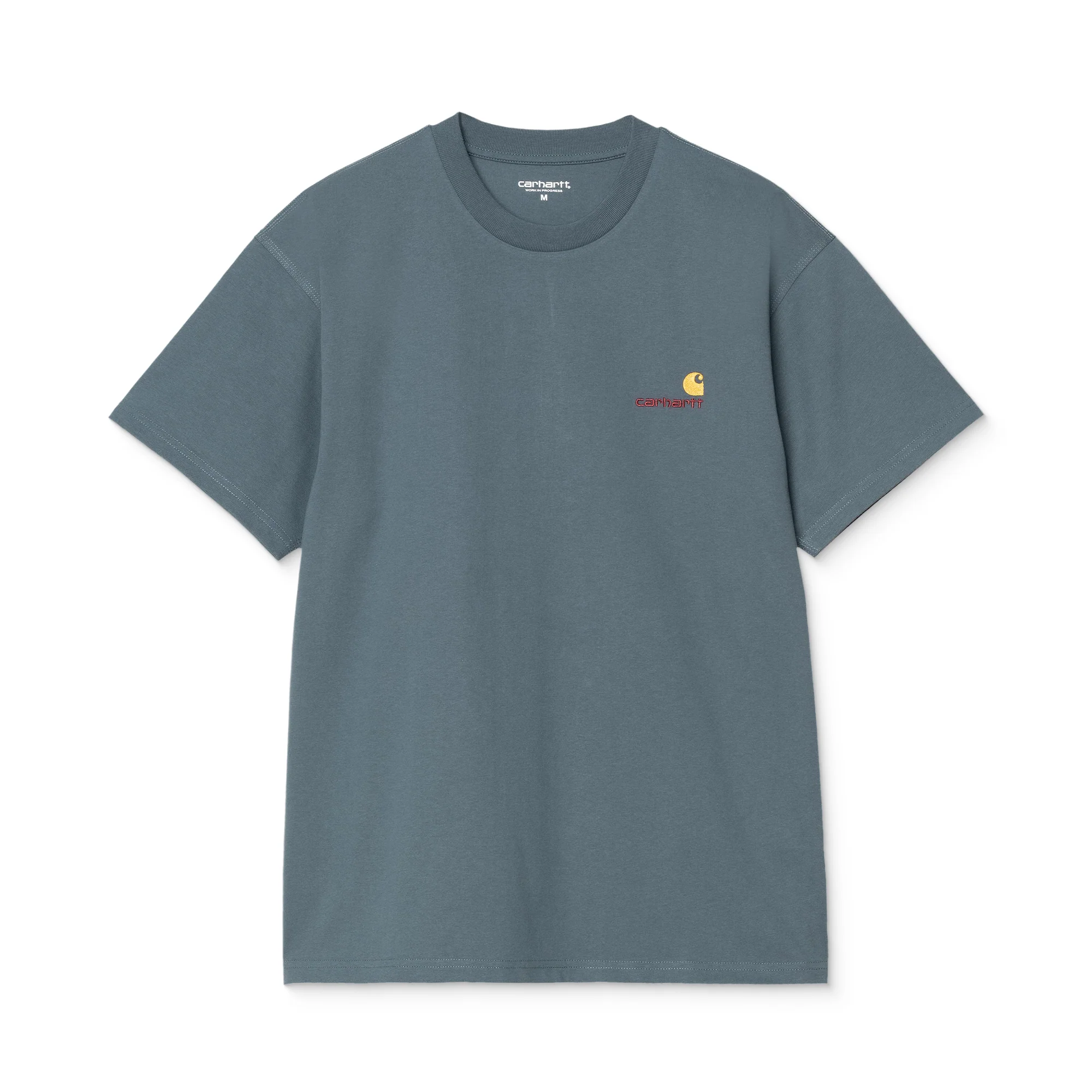 Carhartt WIP S/S American Script T-Shirt Office Blue - Image 3