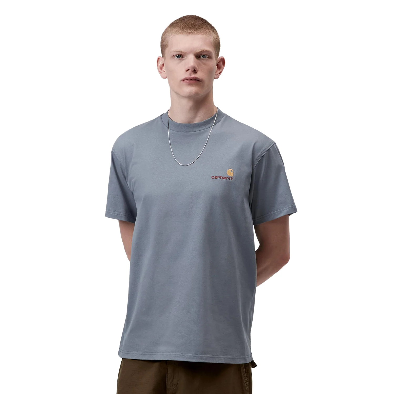 Carhartt WIP S/S American Script T-Shirt Shady Blue