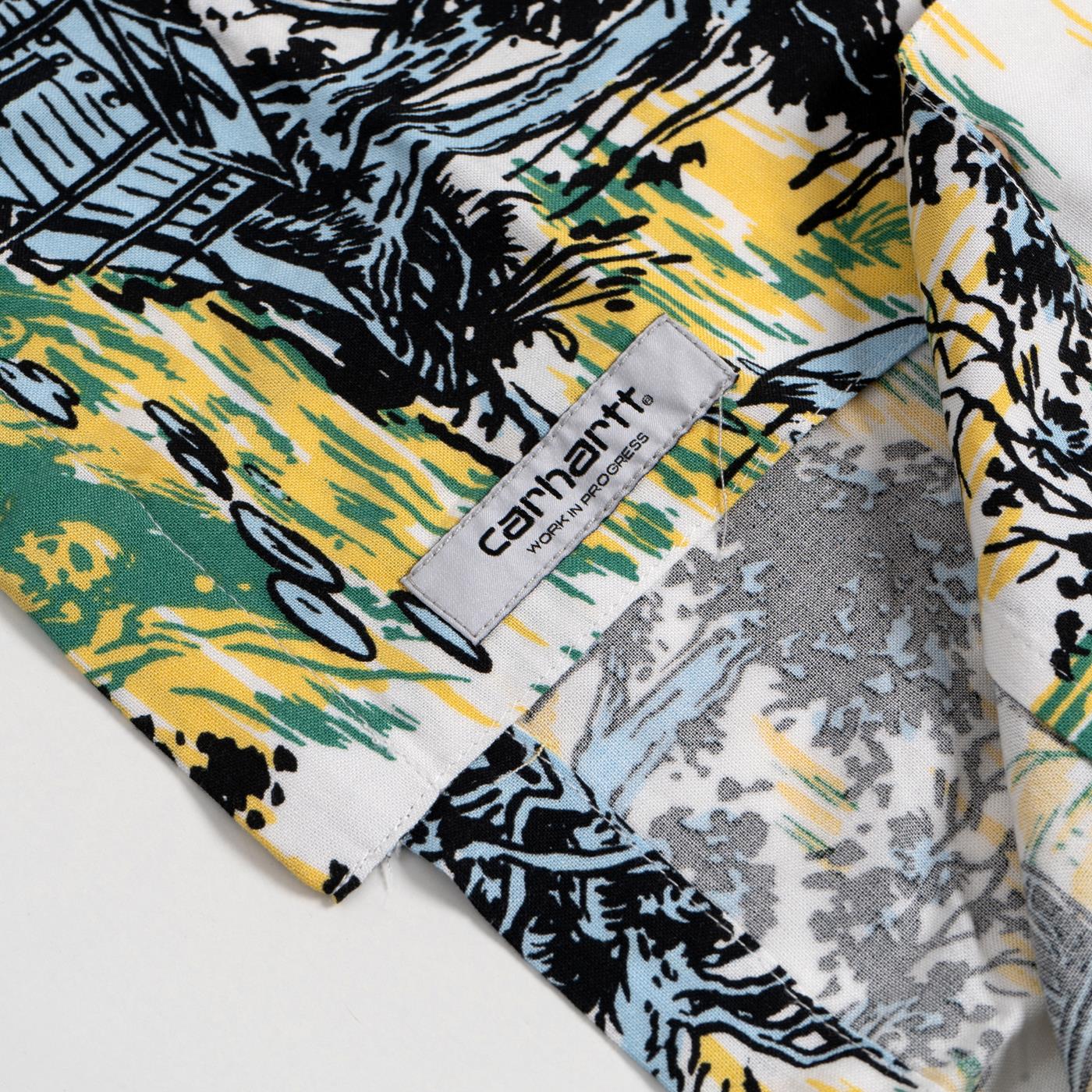 Carhartt WIP S/S Bayou Shirt Bayou Print/Blue Dawn - Image 4