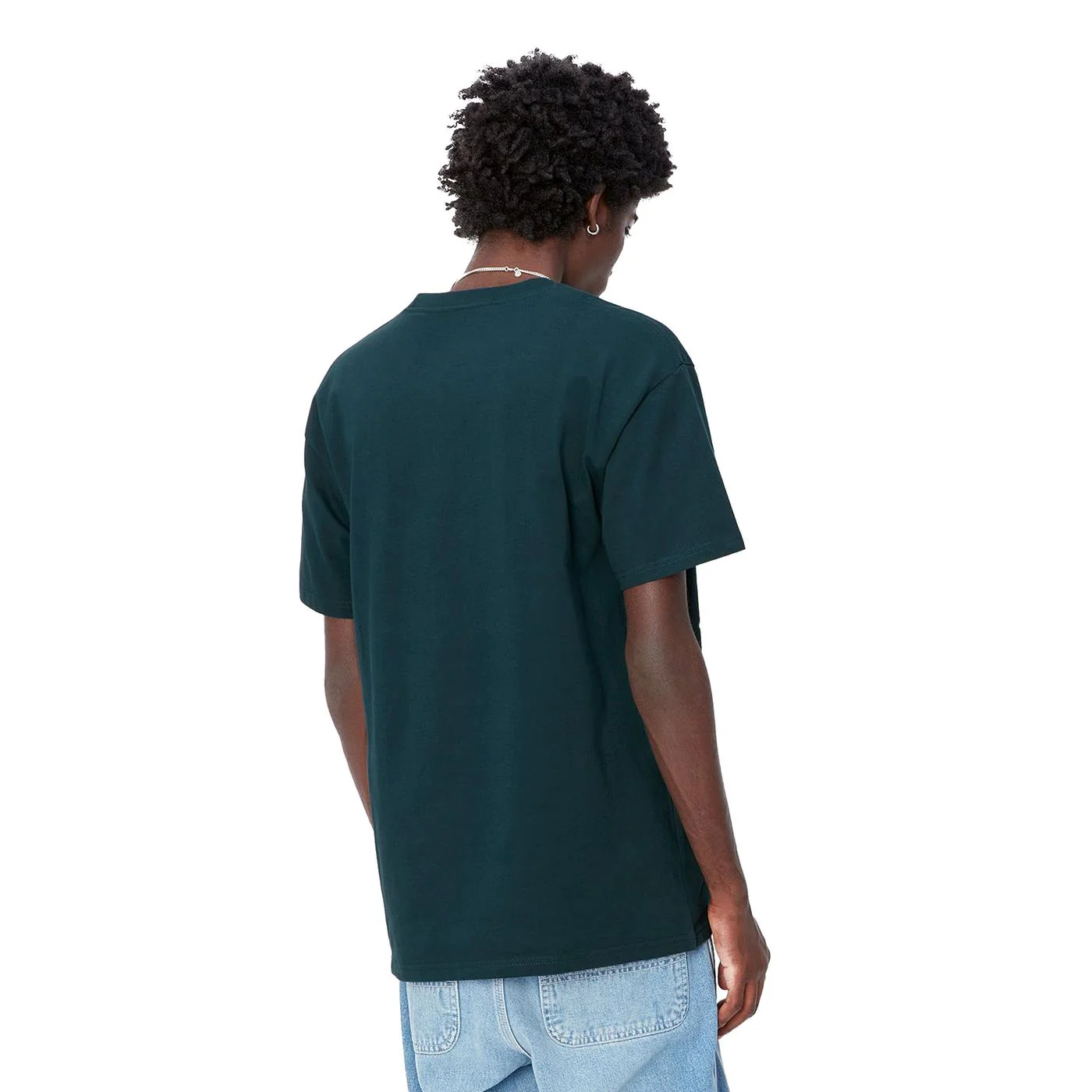 Carhartt WIP S/S Chase T-Shirt Duck Blue/Gold - Image 2