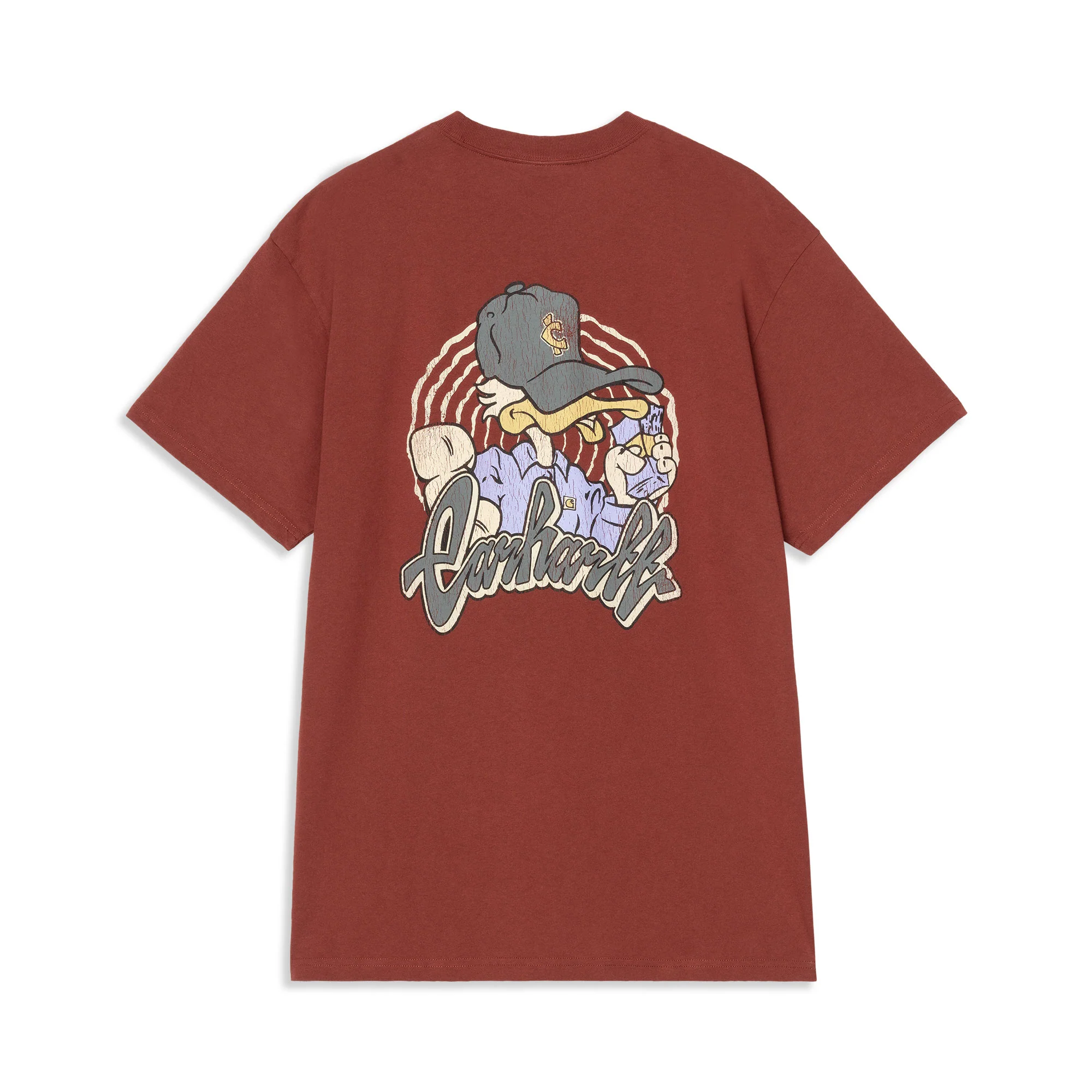 Carhartt WIP S/S Chedda T-Shirt Dark Brick heavy stone wash - Image 2
