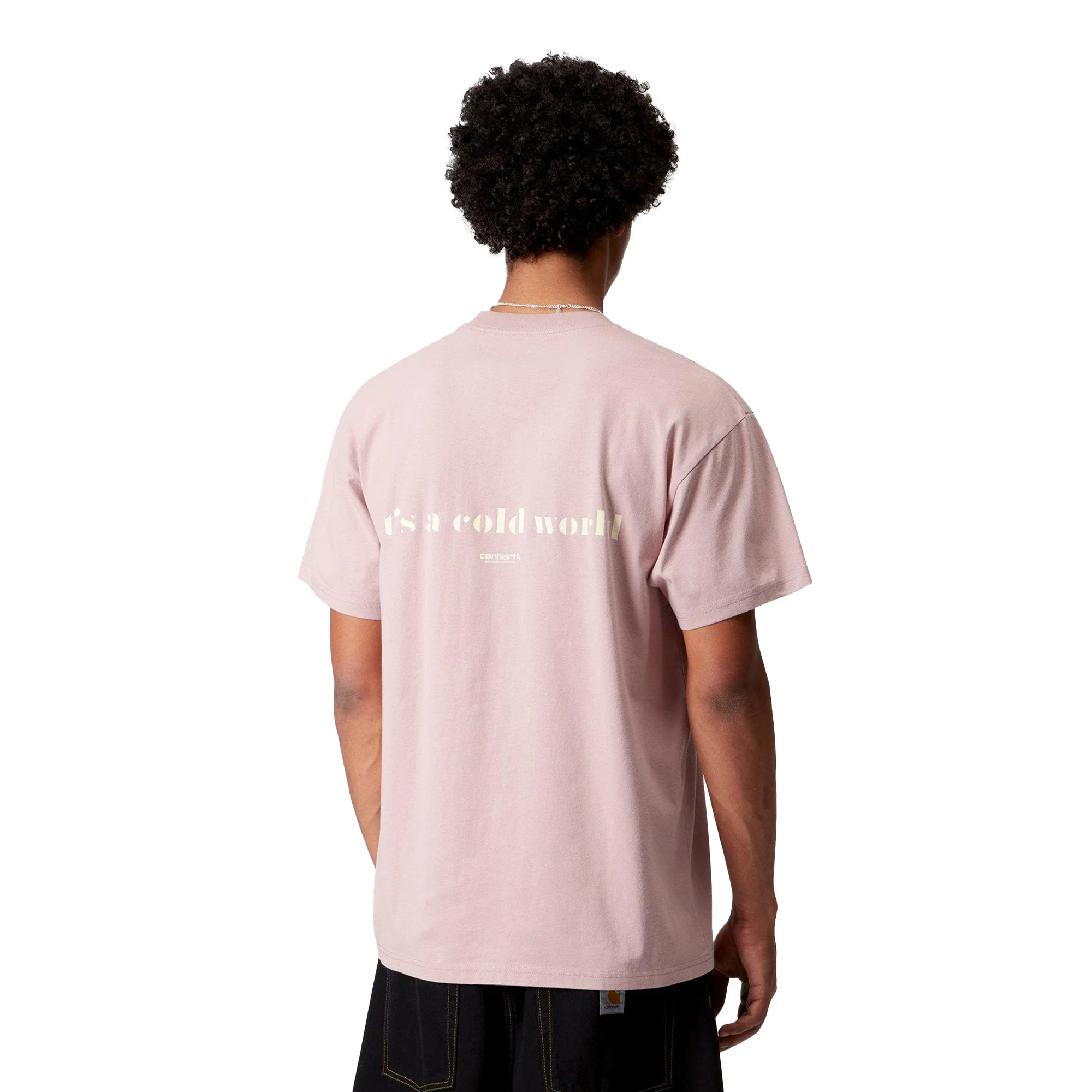 Carhartt WIP S/S Cold World T-Shirt Glassy Pink - Image 2