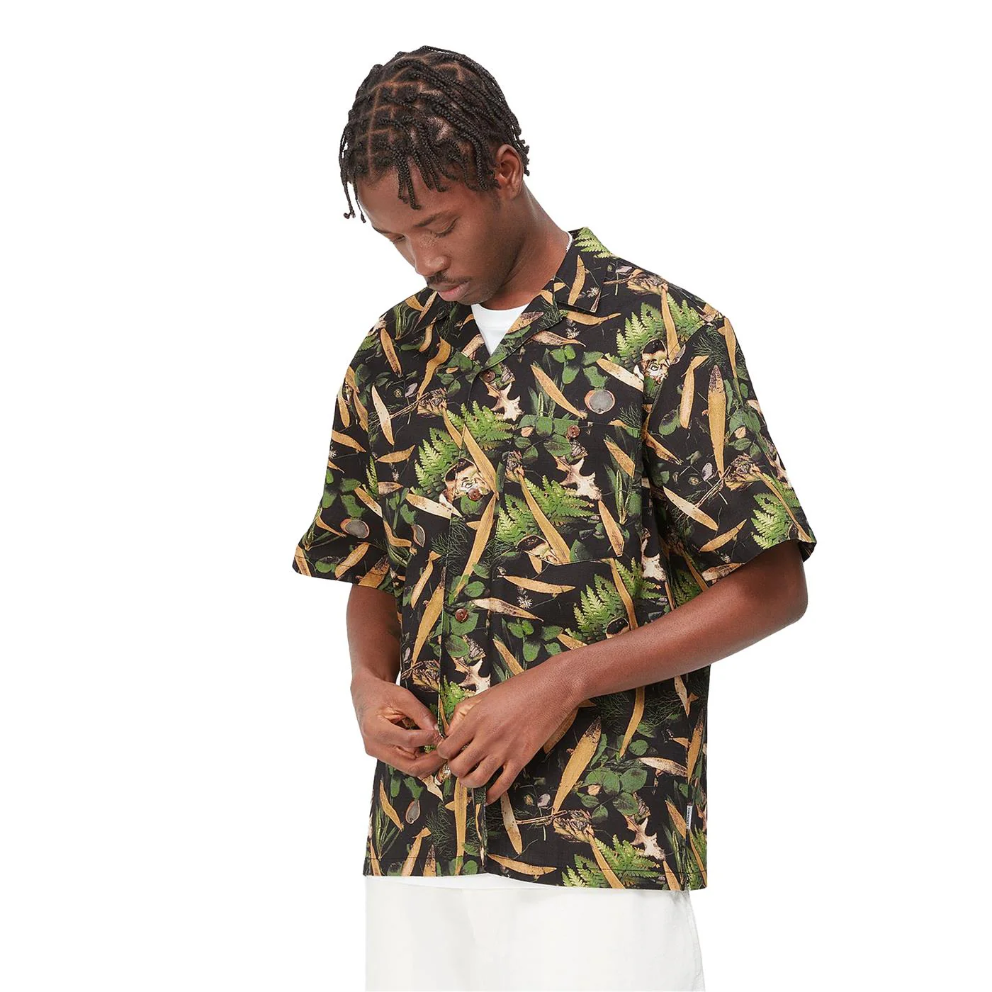 Carhartt WIP S/S Lumen Shirt Black/Lumen Print - Image 3