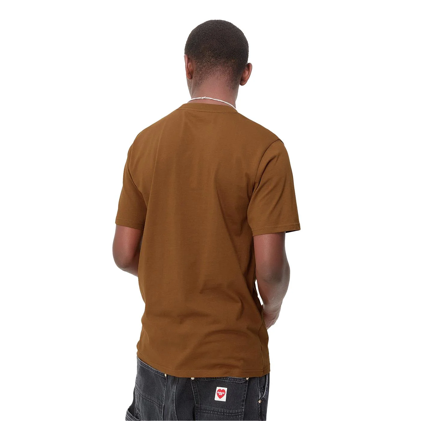 Carhartt WIP S/S Script T-Shirt Deep Hamilton Brown/Black - Image 3